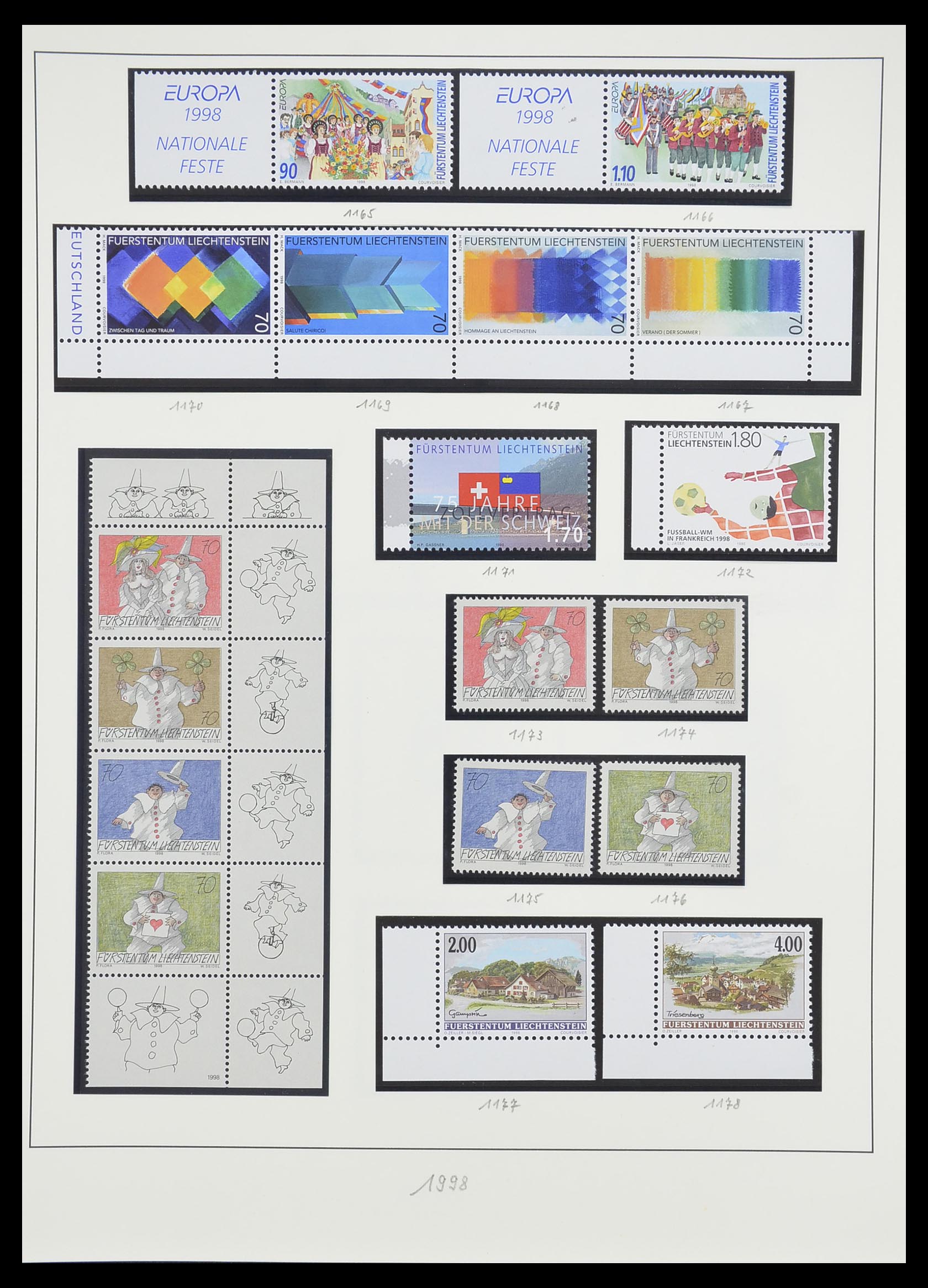 33493 163 - Postzegelverzameling 33493 Liechtenstein 1912-2008.