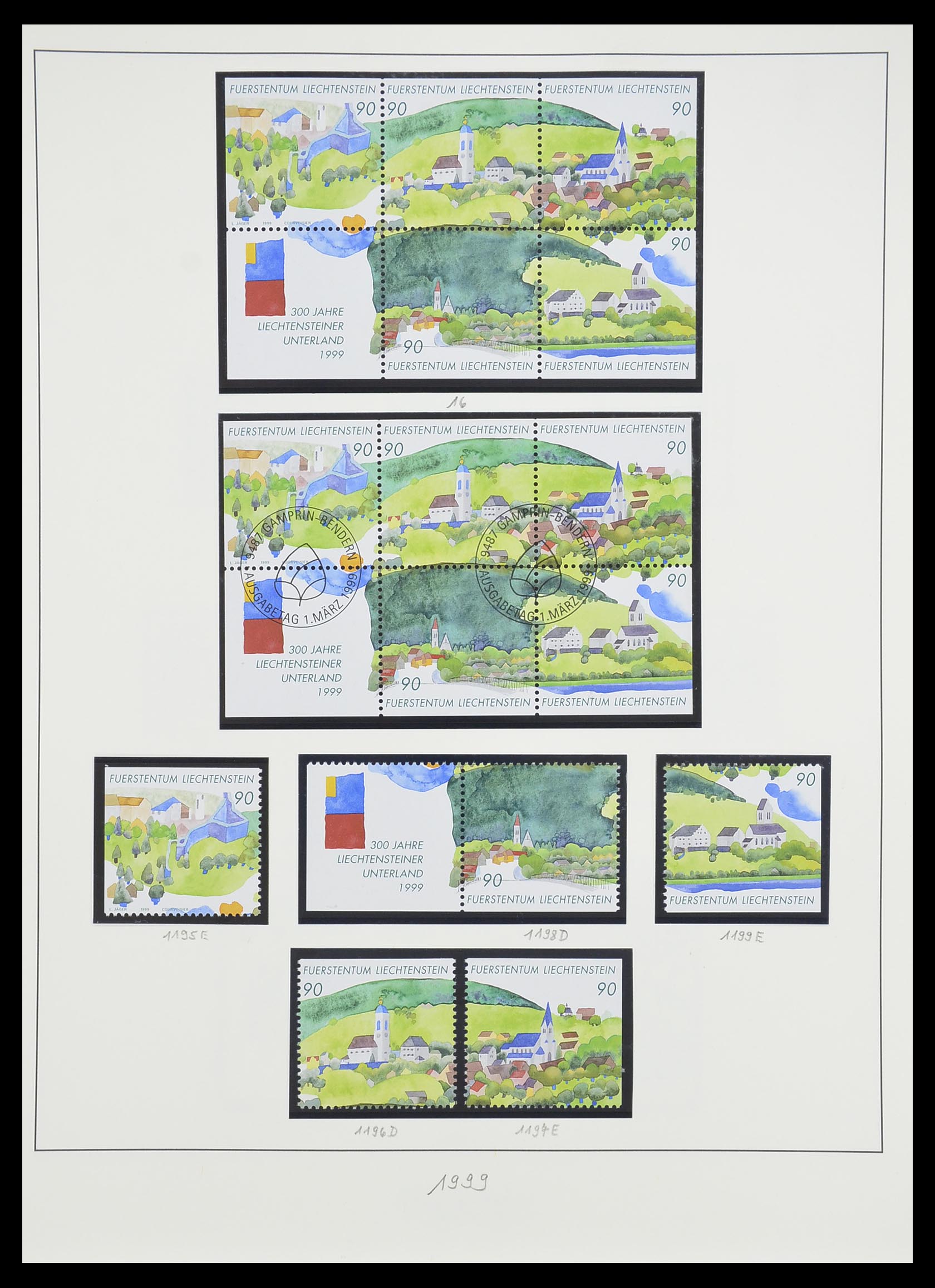 33493 167 - Postzegelverzameling 33493 Liechtenstein 1912-2008.