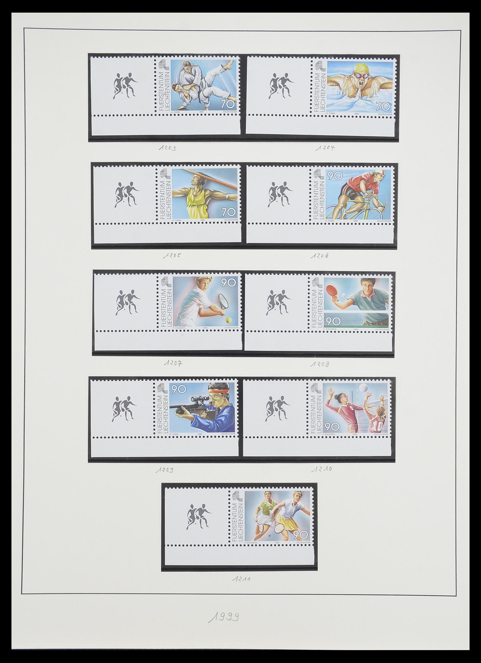 33493 170 - Postzegelverzameling 33493 Liechtenstein 1912-2008.