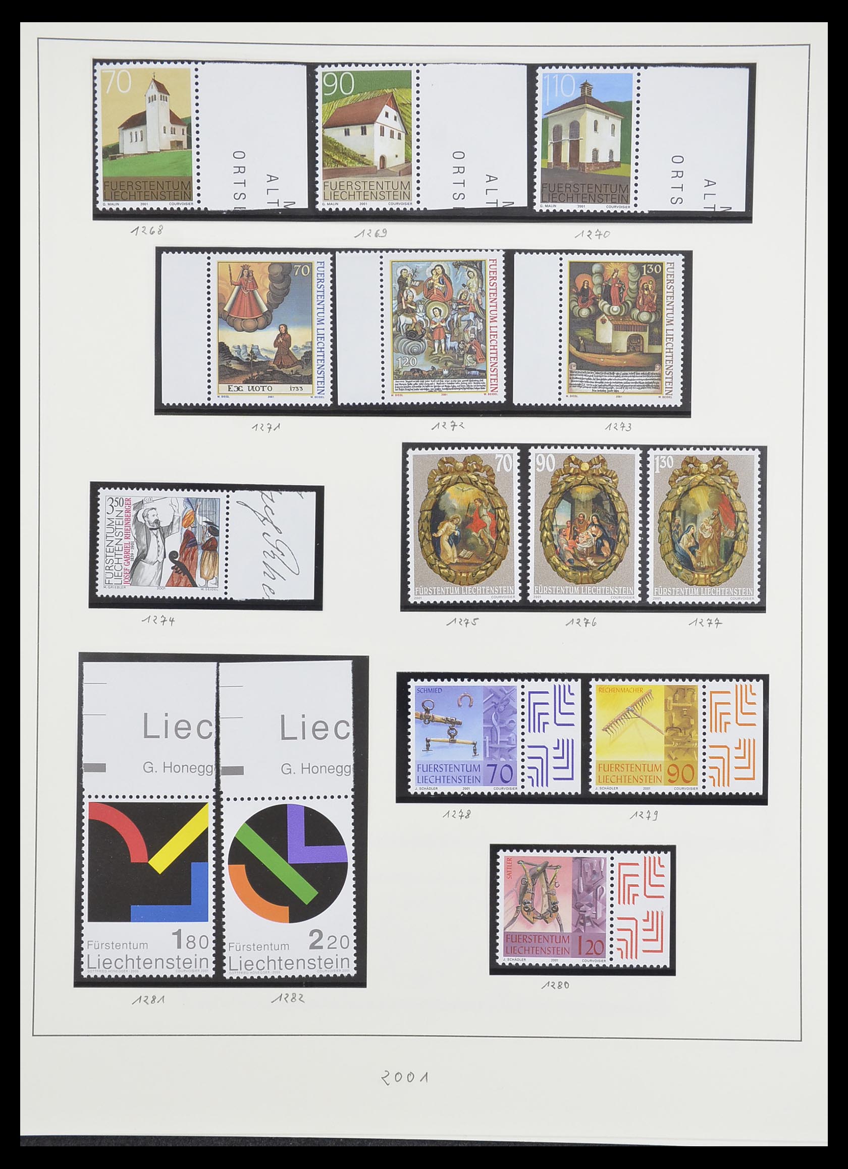 33493 174 - Postzegelverzameling 33493 Liechtenstein 1912-2008.