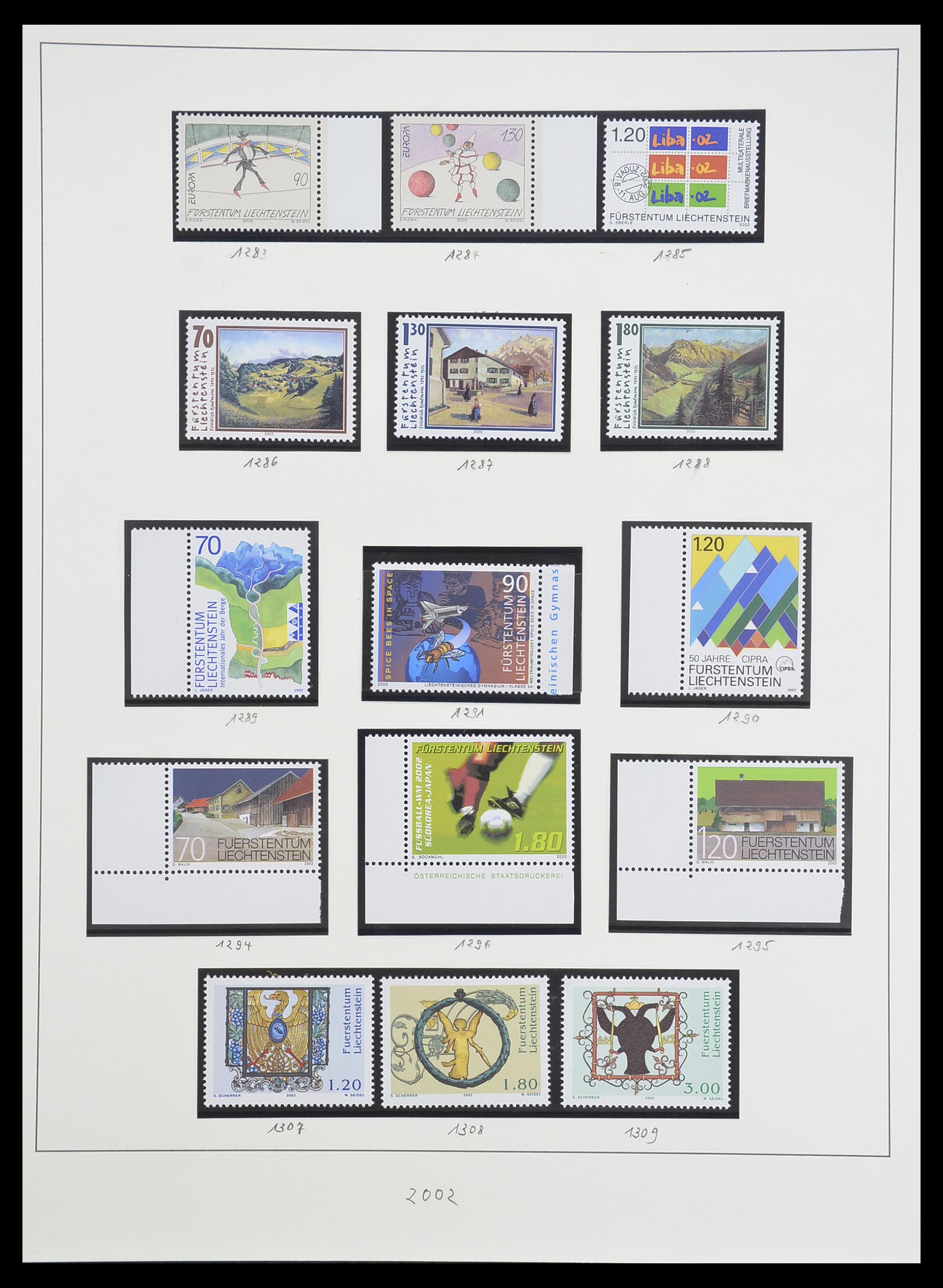 33493 175 - Postzegelverzameling 33493 Liechtenstein 1912-2008.