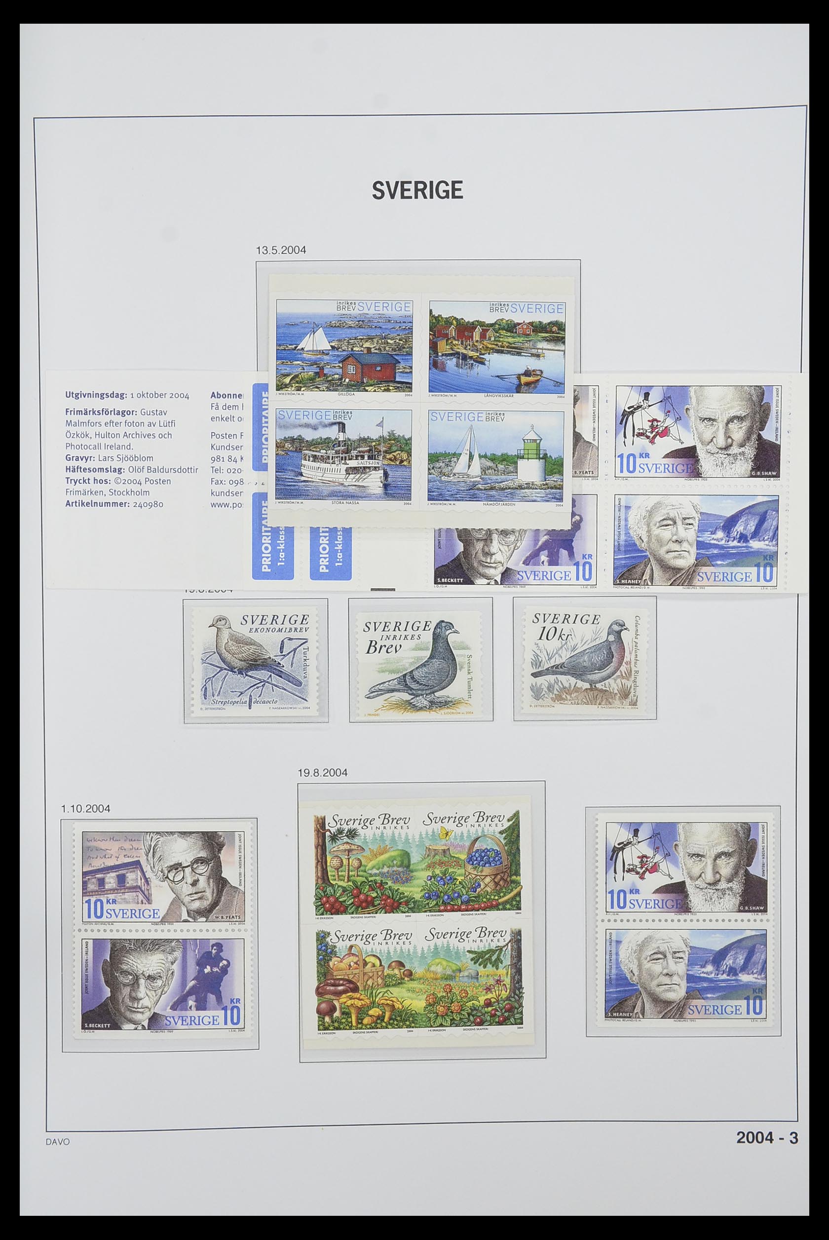 33520 357 - Stamp collection 33520 Sweden 1855-2013.