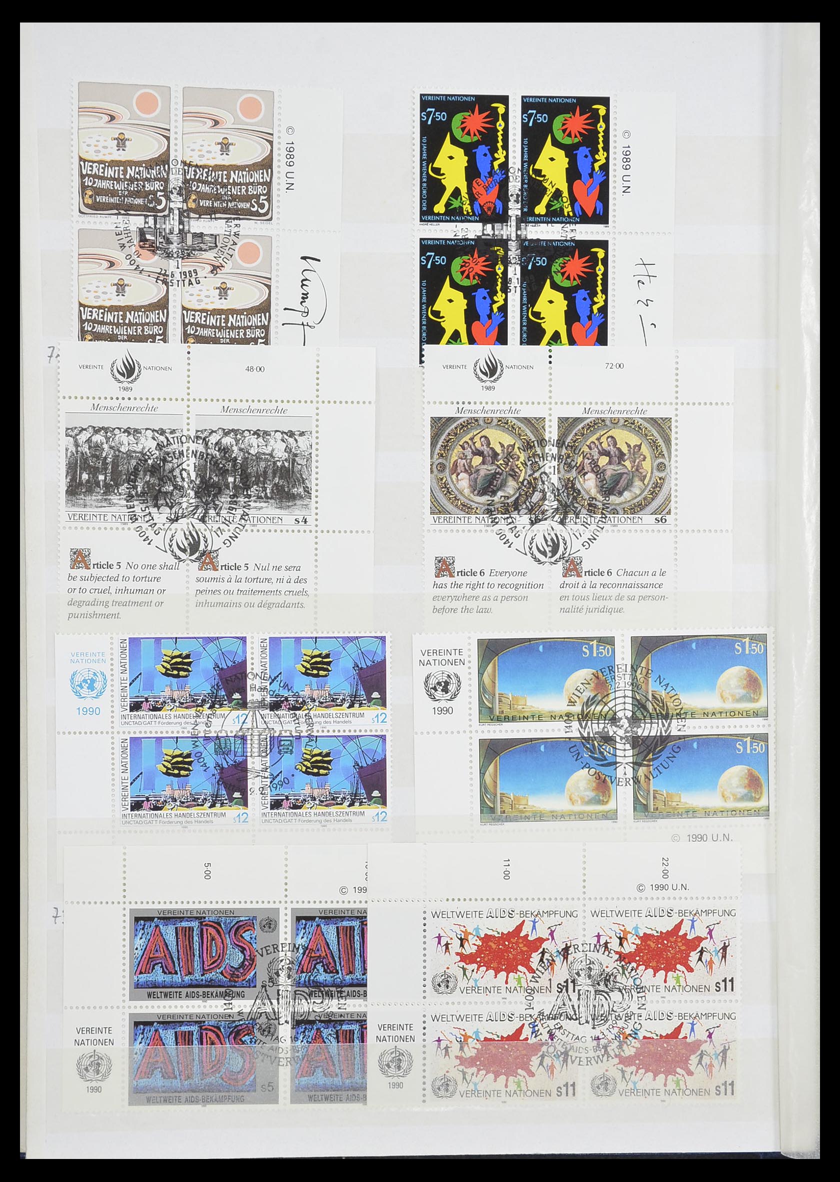 33535 350 - Postzegelverzameling 33535 Verenigde Naties 1951-2008.