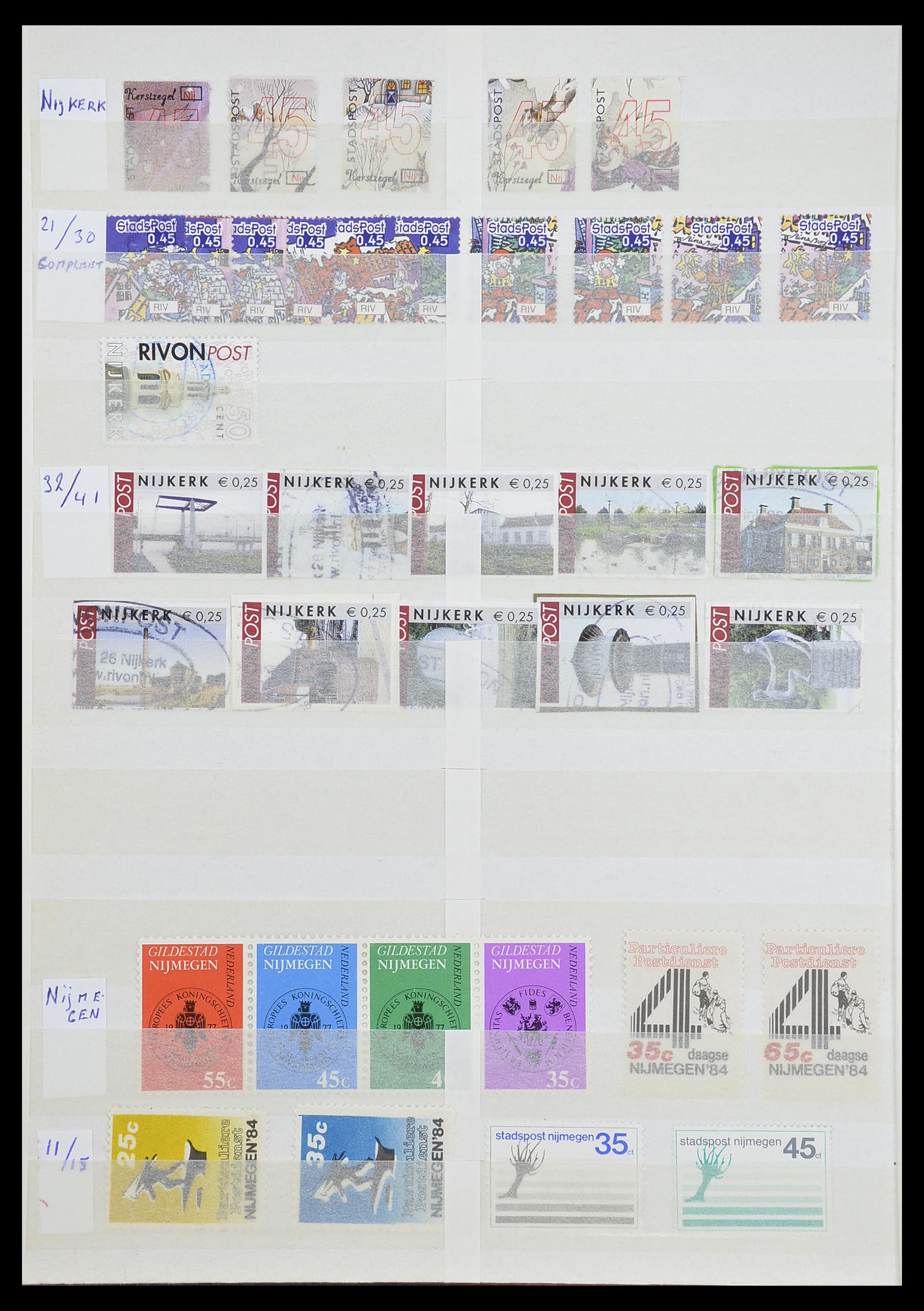33543 308 - Postzegelverzameling 33543 Nederland stadspost 1969-2017.