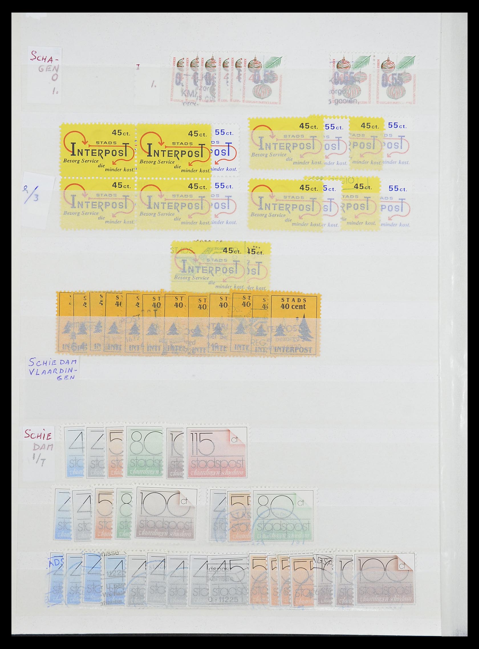 33543 384 - Postzegelverzameling 33543 Nederland stadspost 1969-2017.