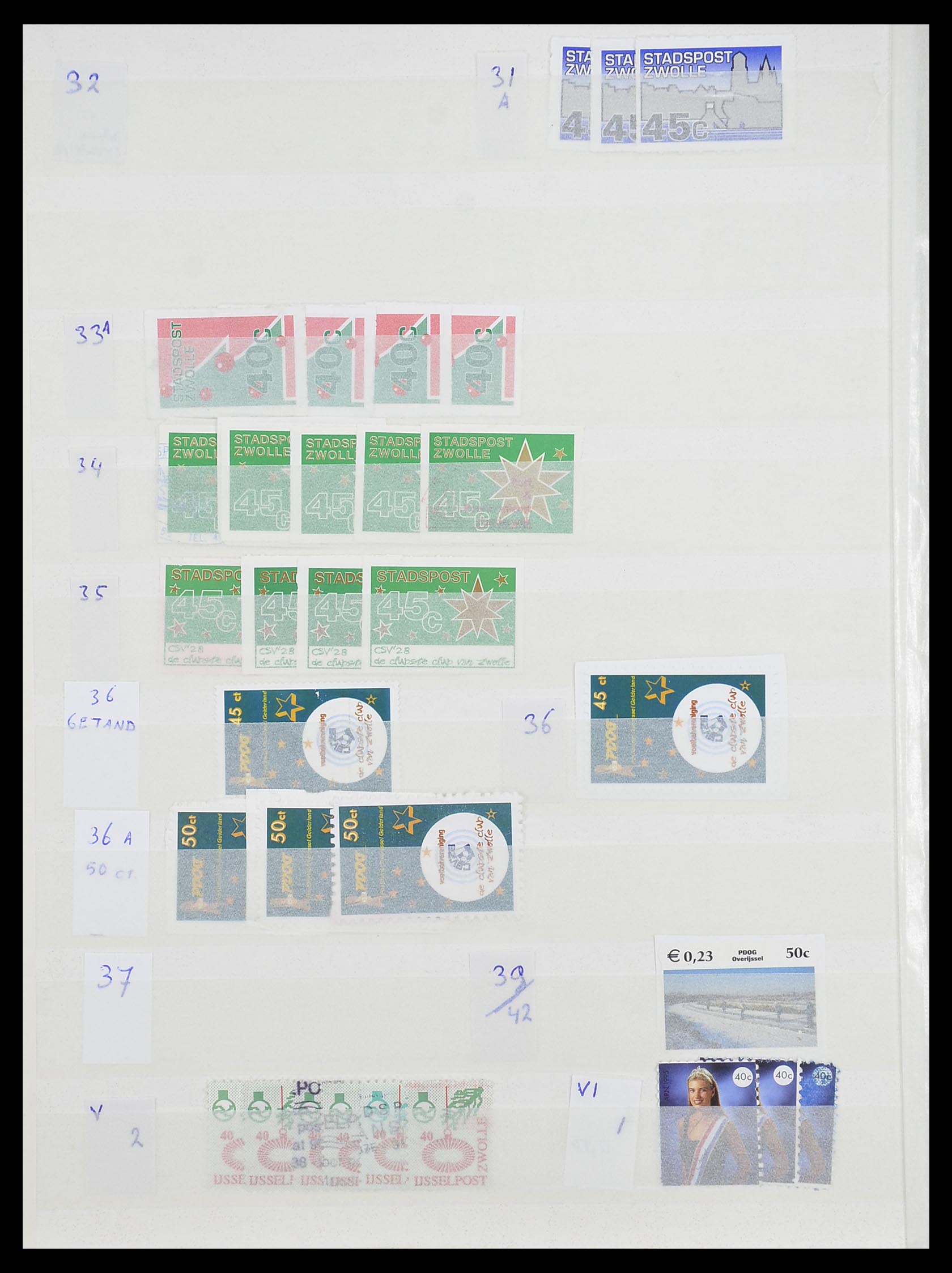 33543 412 - Postzegelverzameling 33543 Nederland stadspost 1969-2017.