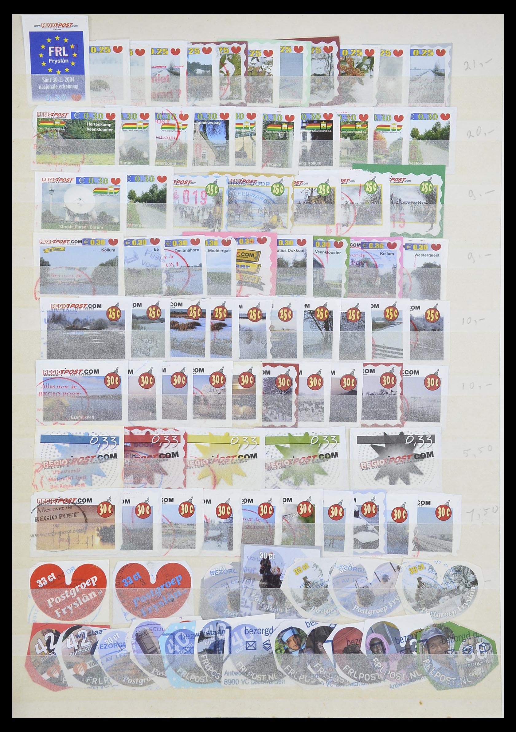33543 425 - Postzegelverzameling 33543 Nederland stadspost 1969-2017.