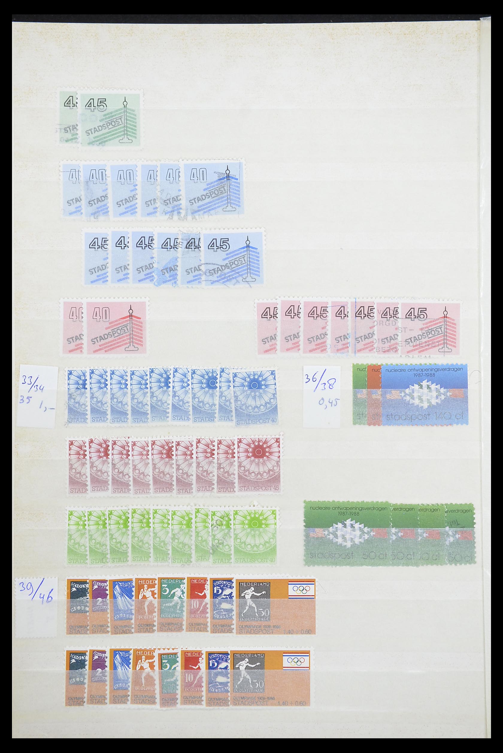 33543 516 - Postzegelverzameling 33543 Nederland stadspost 1969-2017.