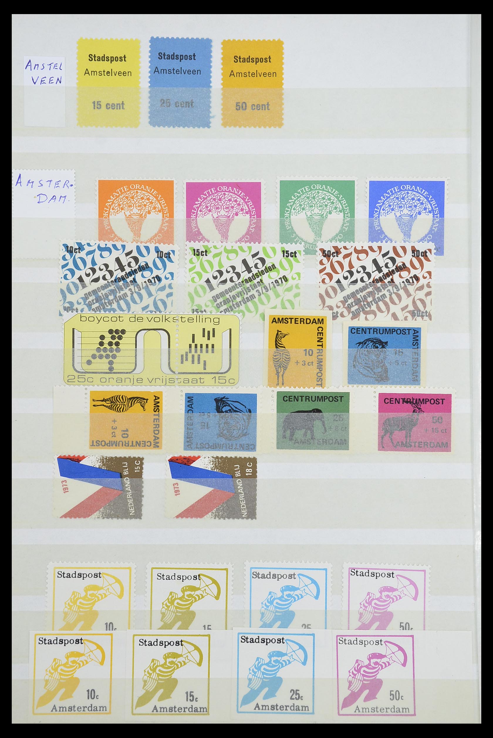 33543 523 - Postzegelverzameling 33543 Nederland stadspost 1969-2017.