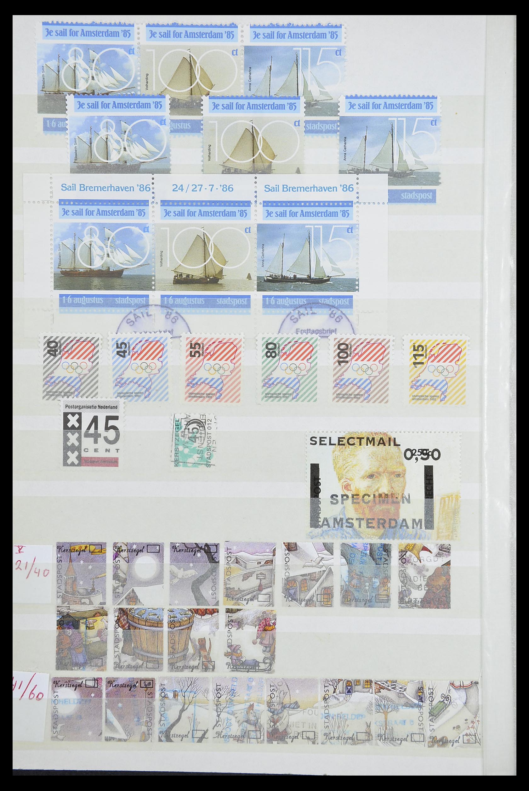 33543 525 - Postzegelverzameling 33543 Nederland stadspost 1969-2017.