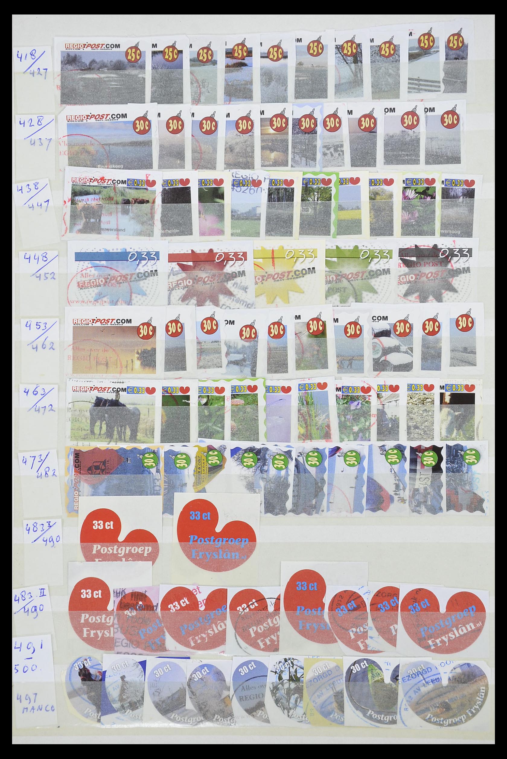 33543 579 - Postzegelverzameling 33543 Nederland stadspost 1969-2017.