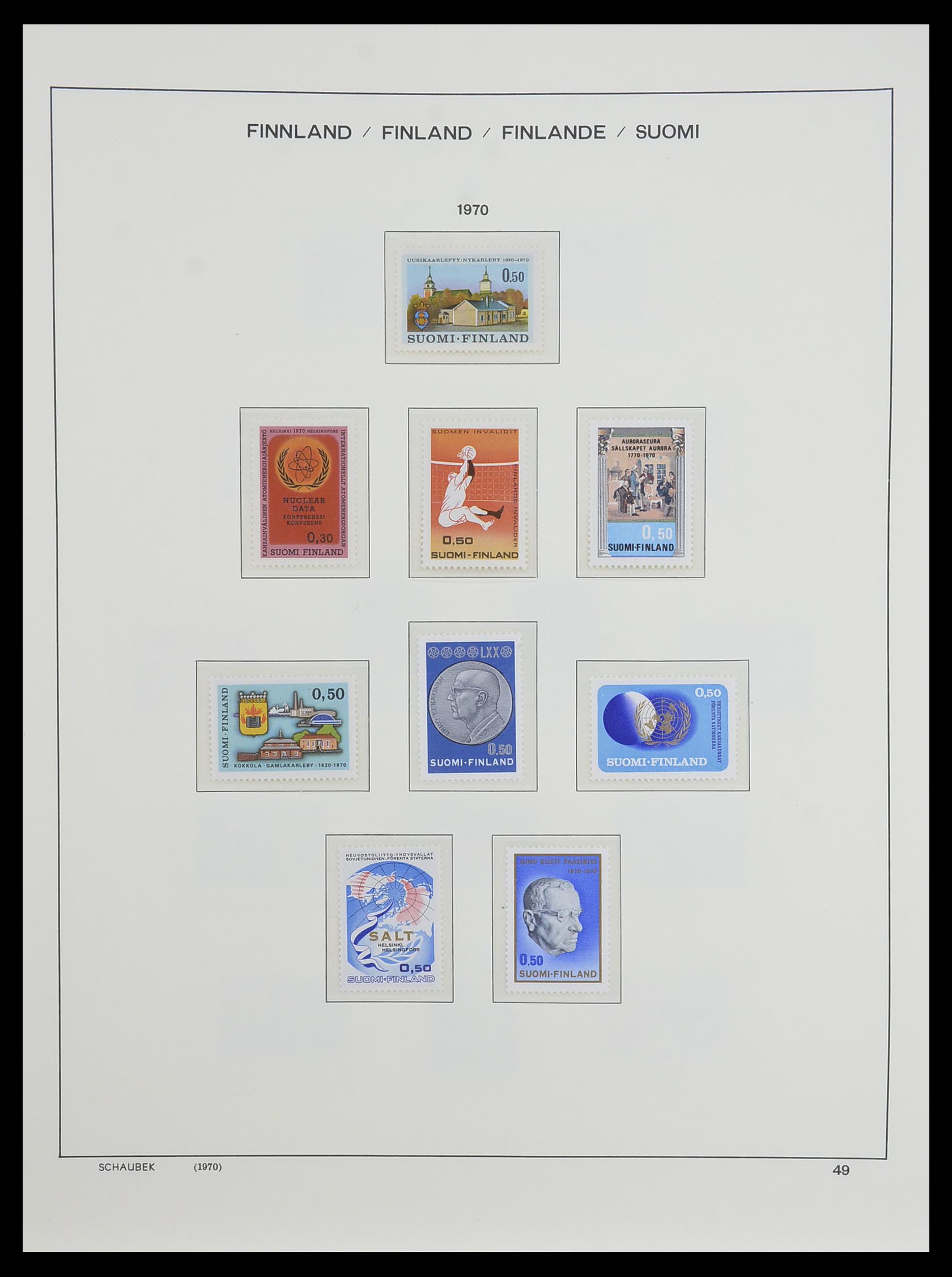 33547 061 - Postzegelverzameling 33547 Finland 1860-2000.