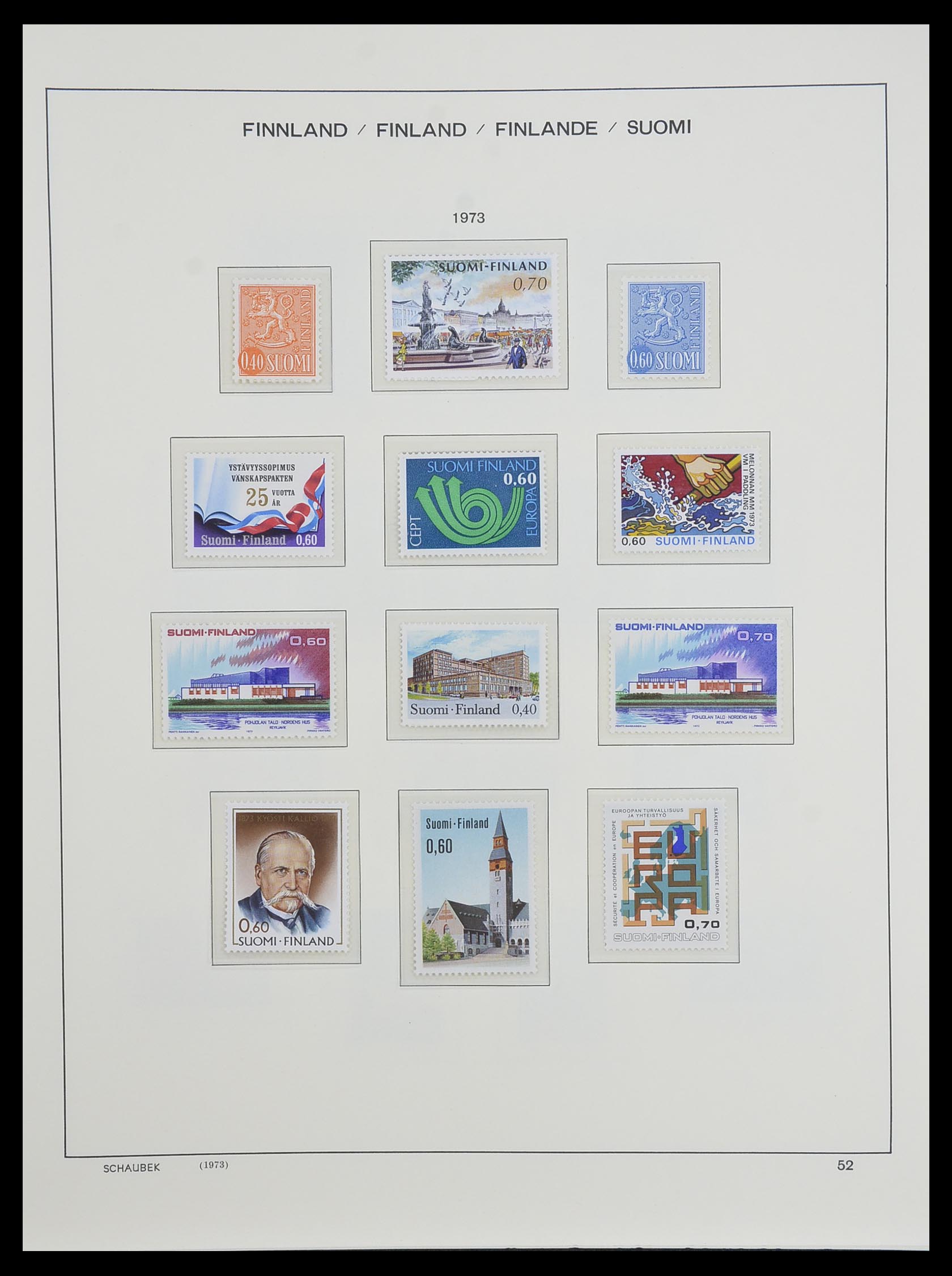 33547 064 - Postzegelverzameling 33547 Finland 1860-2000.