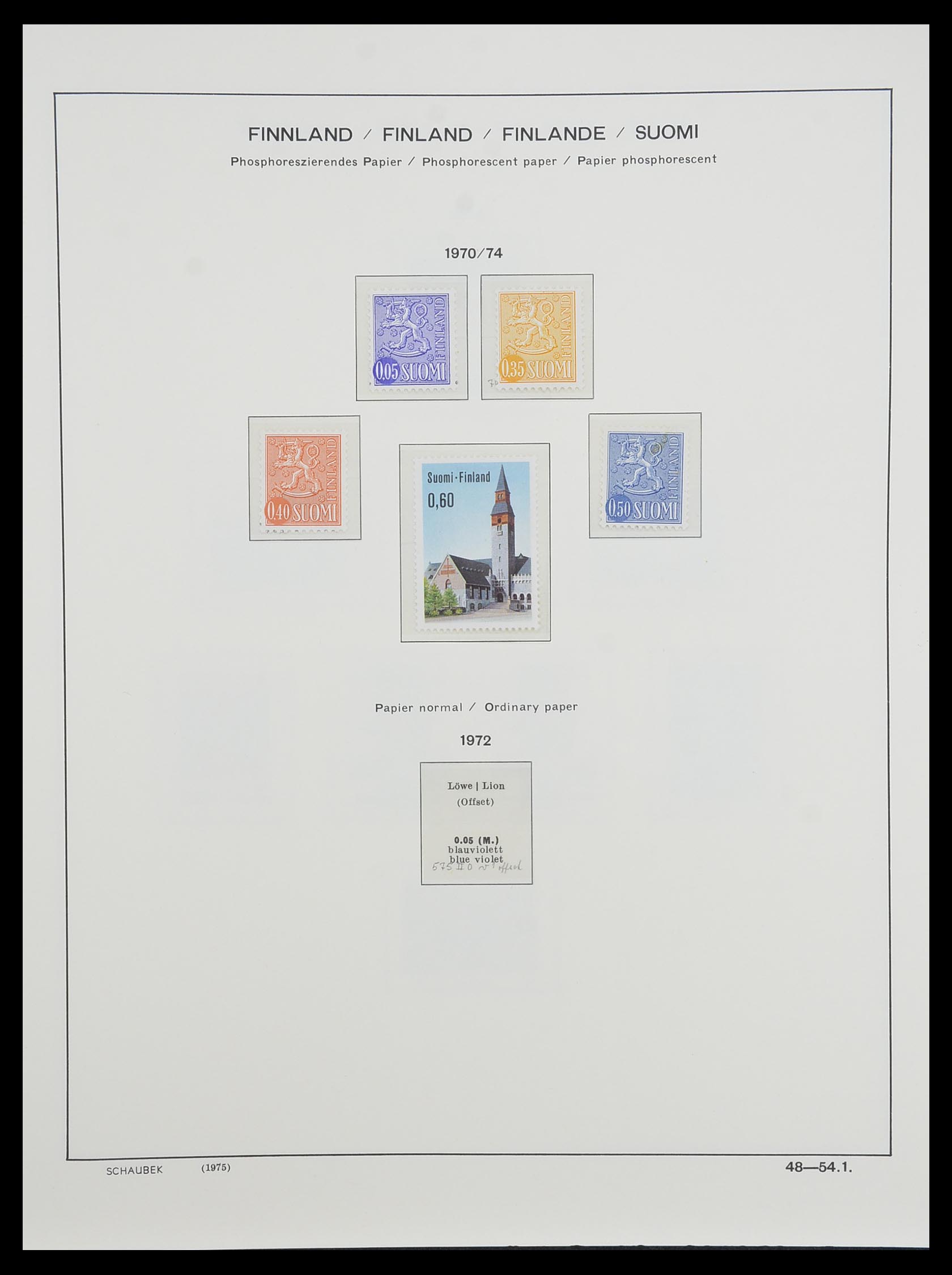 33547 067 - Postzegelverzameling 33547 Finland 1860-2000.