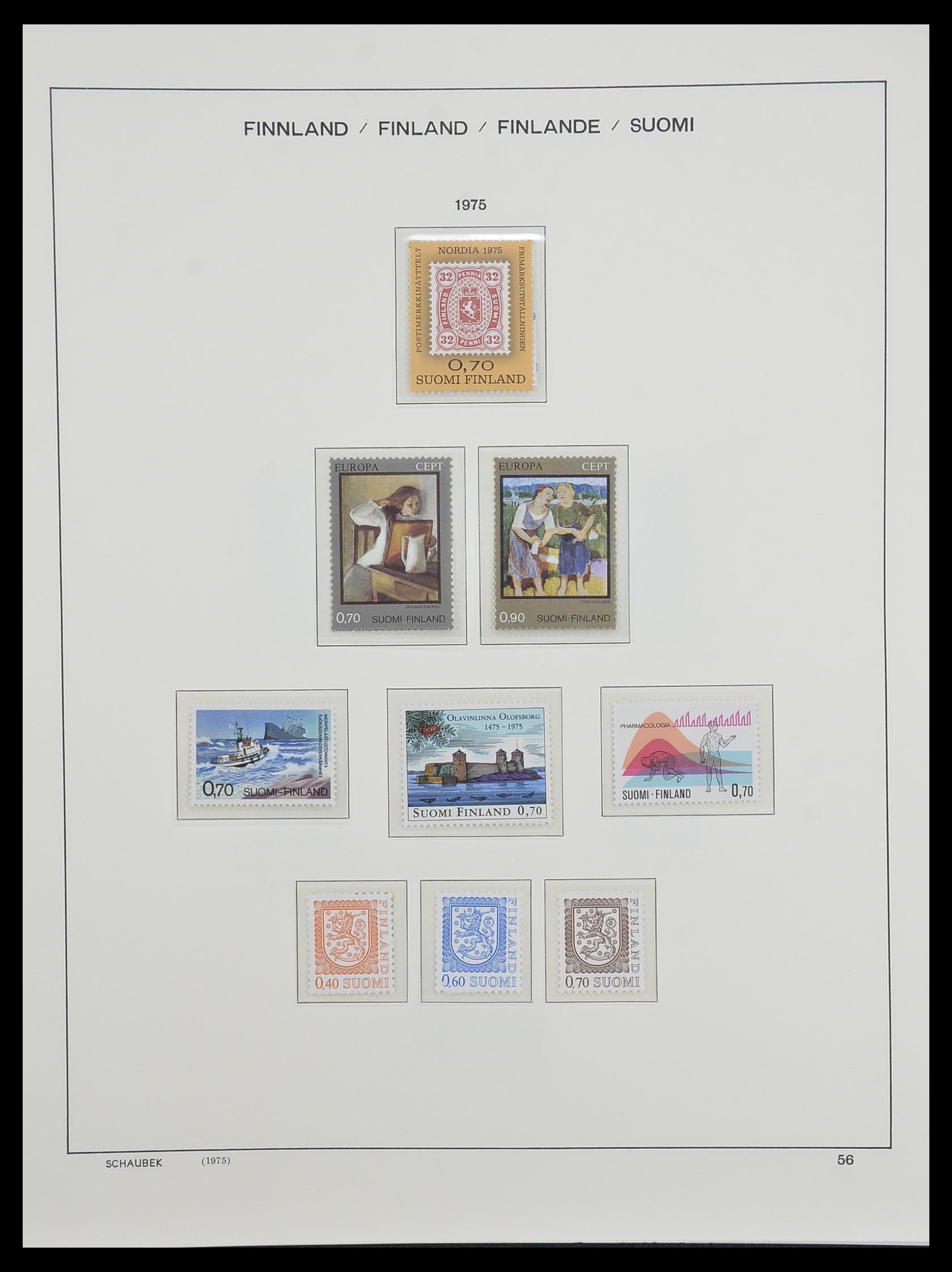 33547 070 - Postzegelverzameling 33547 Finland 1860-2000.