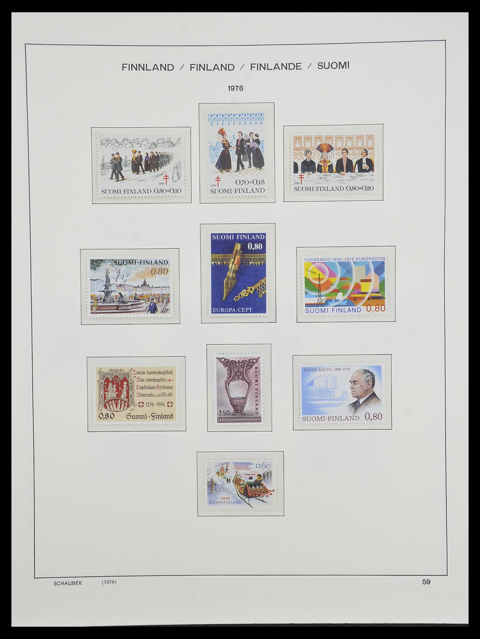 33547 073 - Postzegelverzameling 33547 Finland 1860-2000.