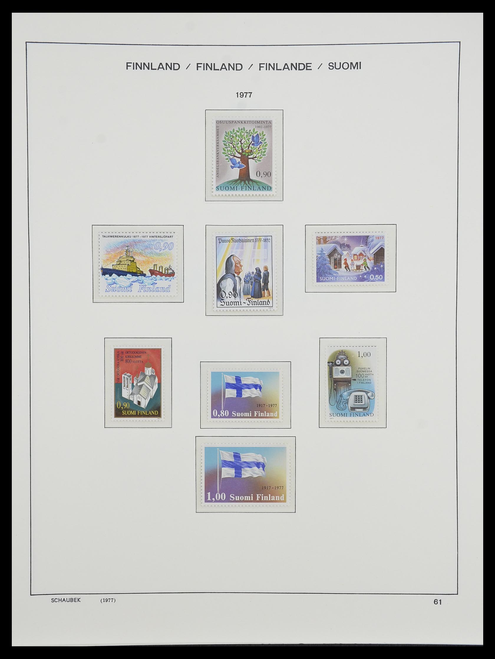 33547 075 - Postzegelverzameling 33547 Finland 1860-2000.