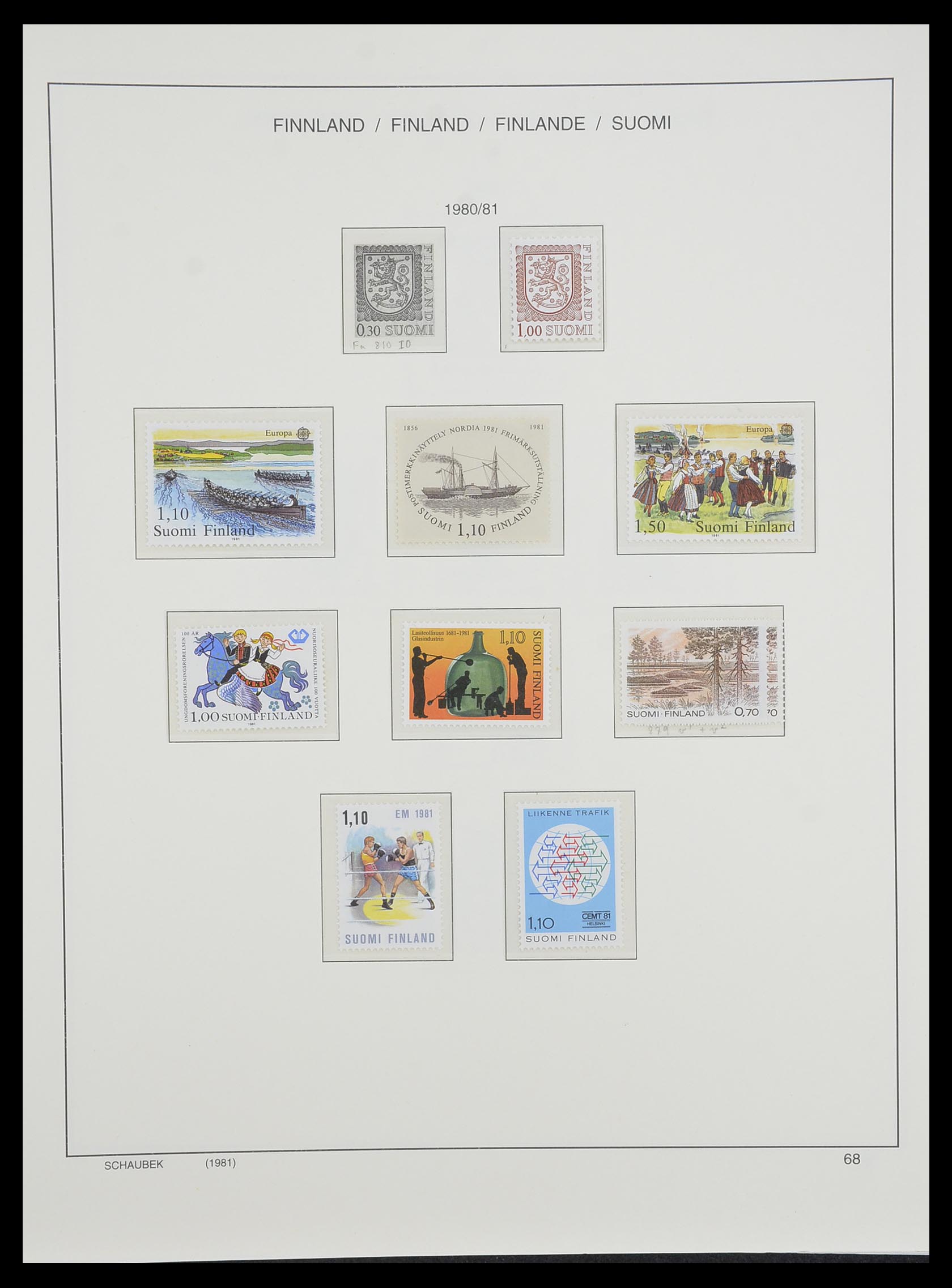 33547 083 - Postzegelverzameling 33547 Finland 1860-2000.