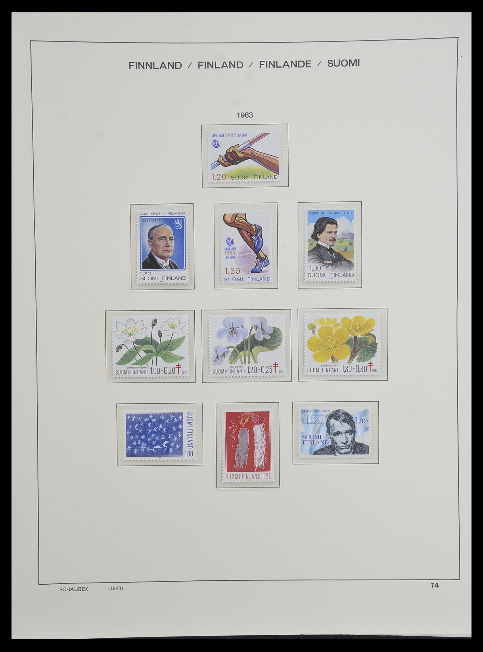 33547 090 - Postzegelverzameling 33547 Finland 1860-2000.