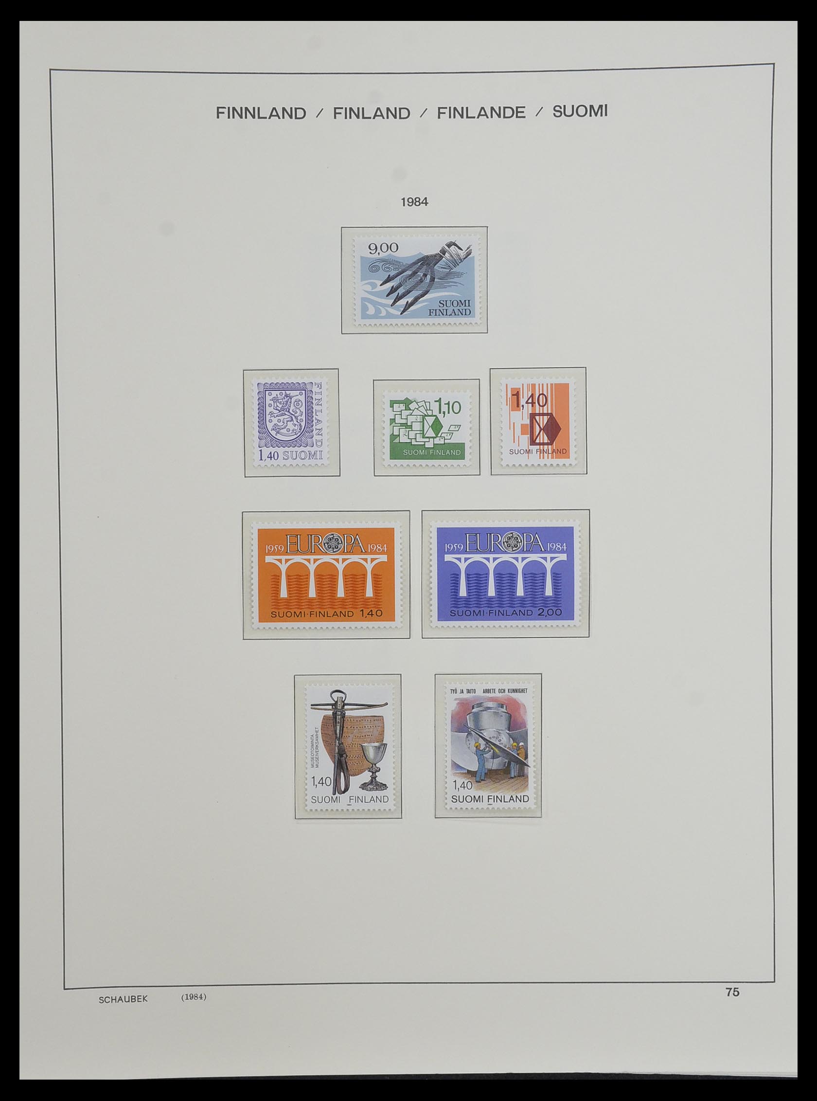 33547 091 - Postzegelverzameling 33547 Finland 1860-2000.