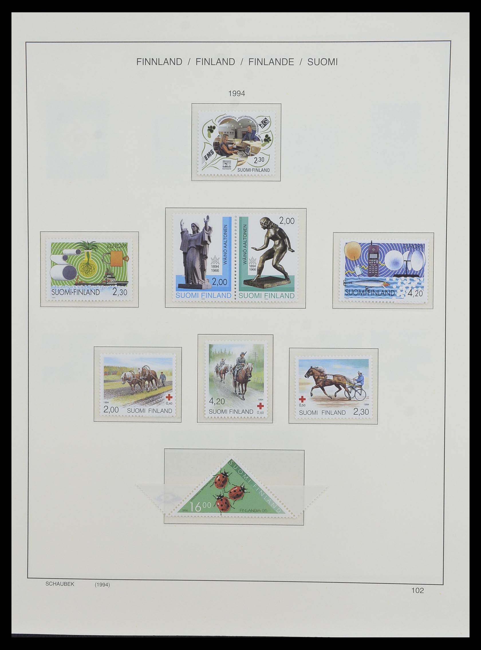 33547 142 - Postzegelverzameling 33547 Finland 1860-2000.