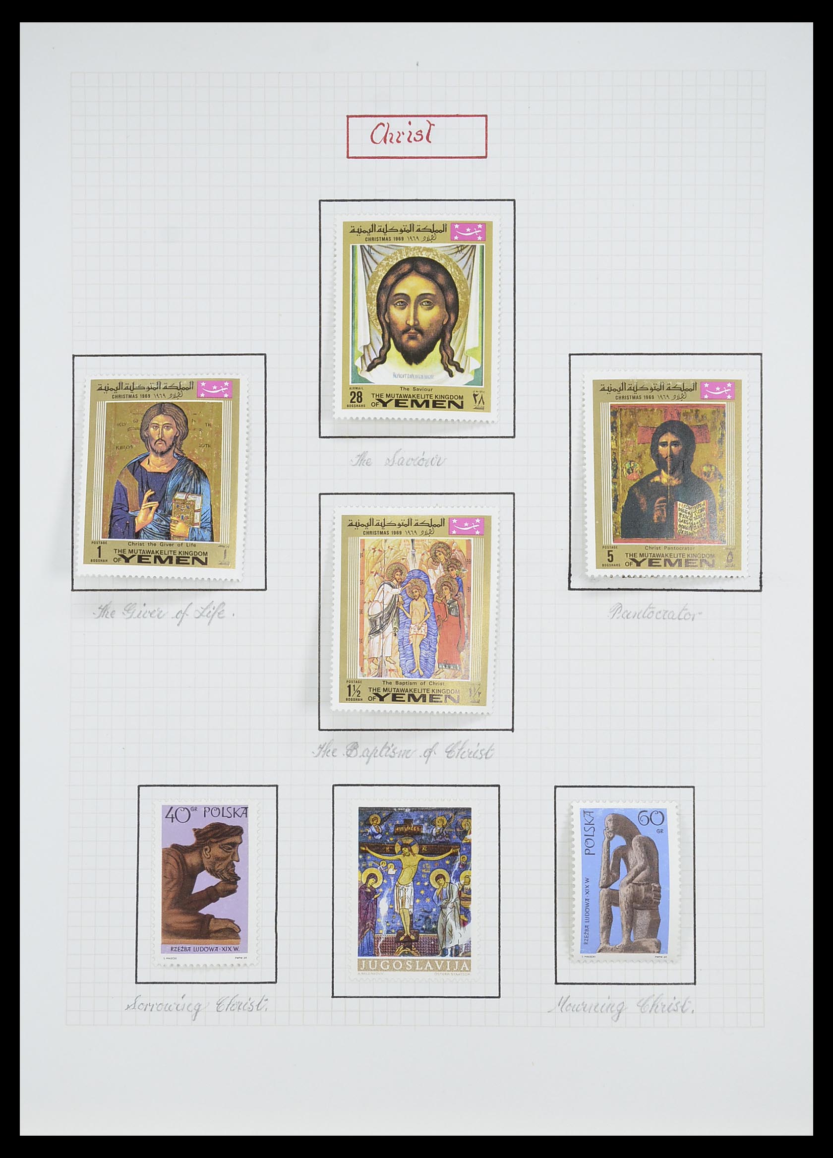 33657 0111 - Postzegelverzameling 33657 Motief Religie 1900-1990.