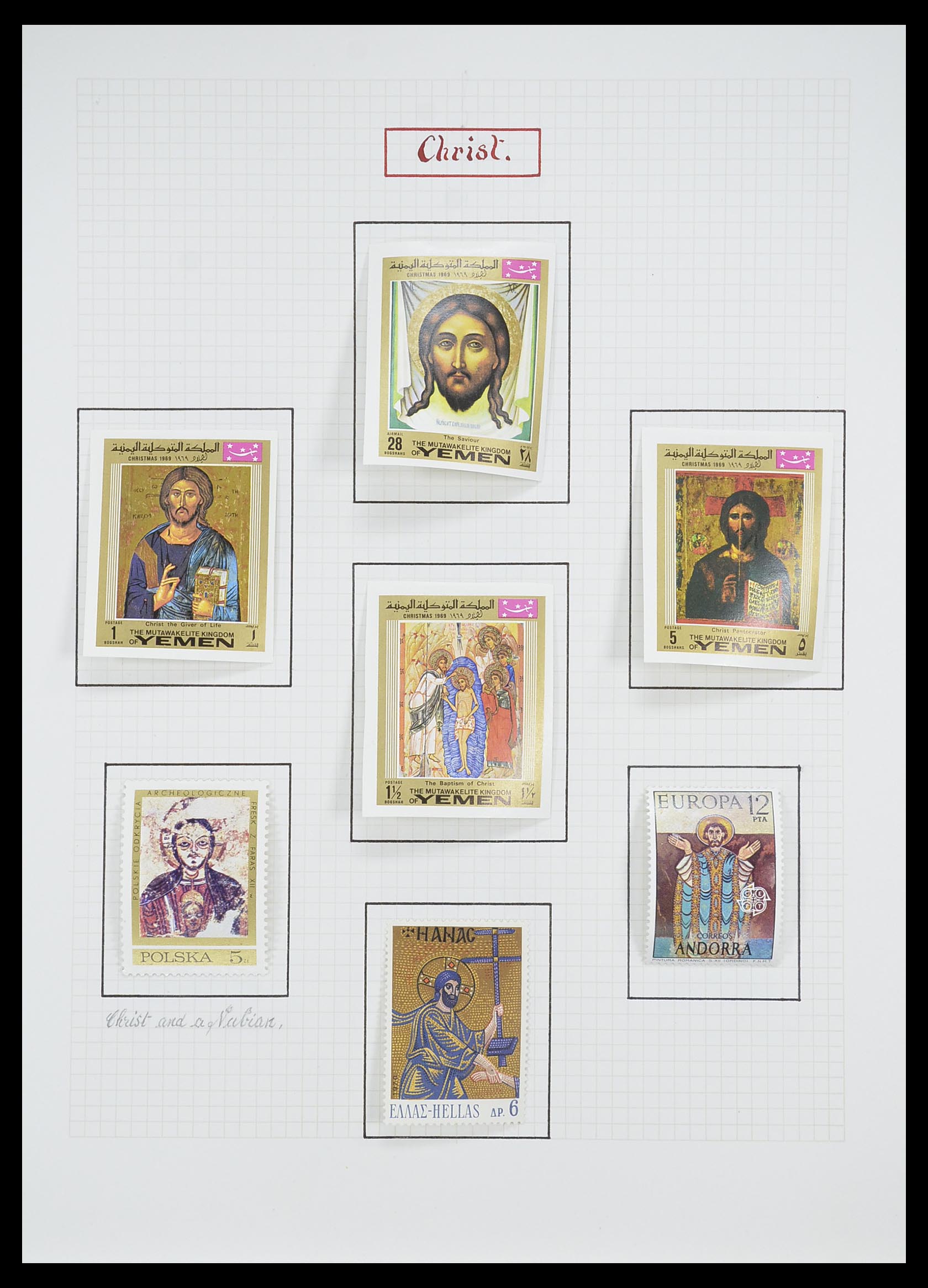 33657 0112 - Postzegelverzameling 33657 Motief Religie 1900-1990.