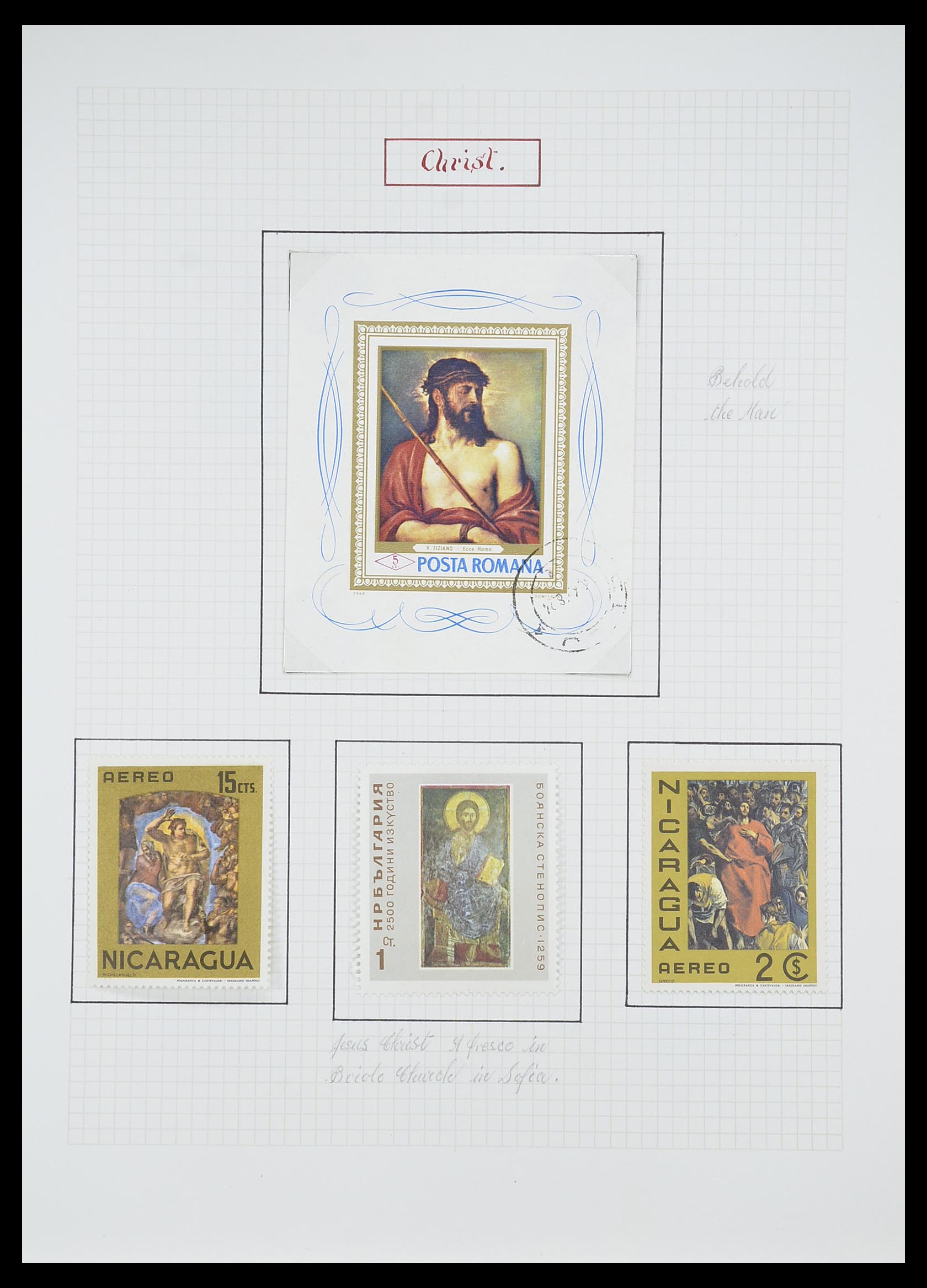 33657 0115 - Postzegelverzameling 33657 Motief Religie 1900-1990.