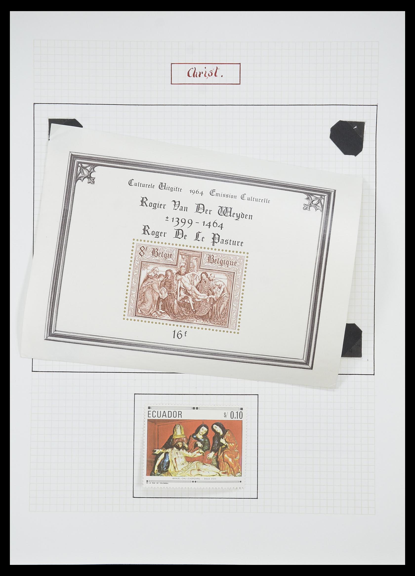 33657 0120 - Postzegelverzameling 33657 Motief Religie 1900-1990.