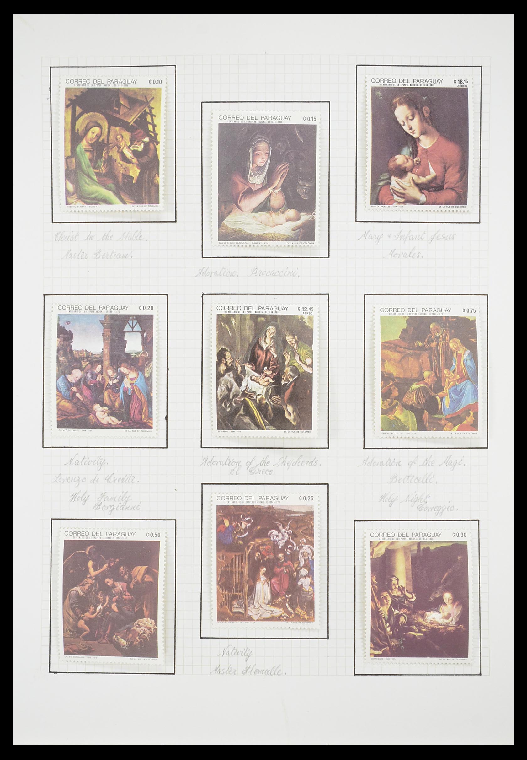 33657 1561 - Postzegelverzameling 33657 Motief Religie 1900-1990.