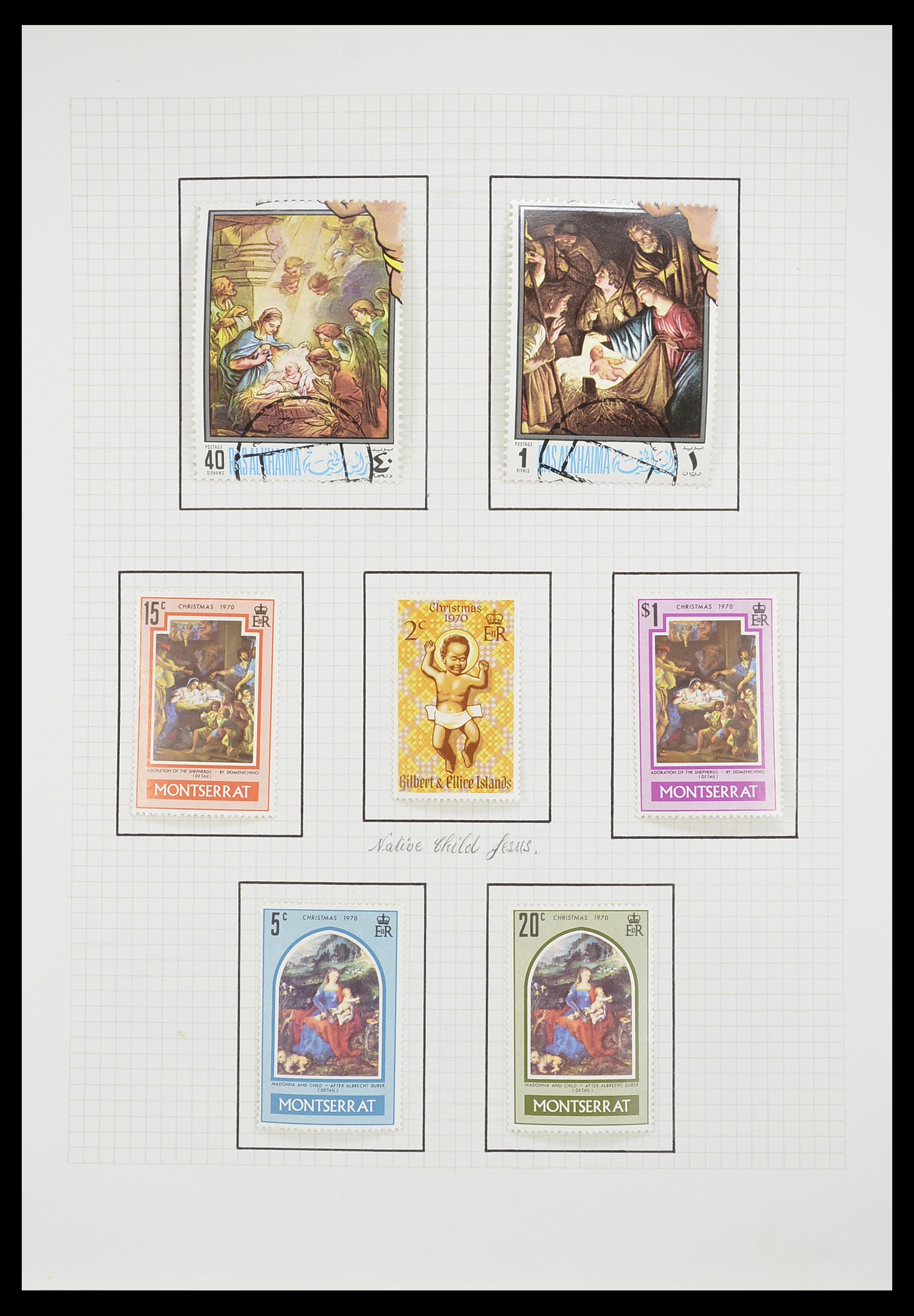 33657 1562 - Postzegelverzameling 33657 Motief Religie 1900-1990.