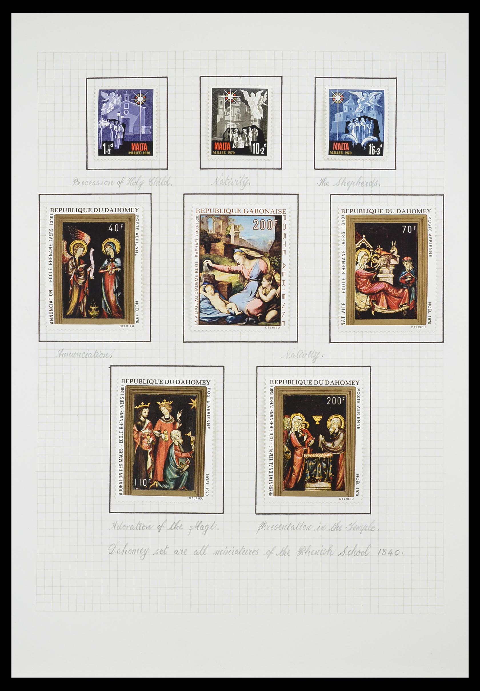 33657 1564 - Postzegelverzameling 33657 Motief Religie 1900-1990.