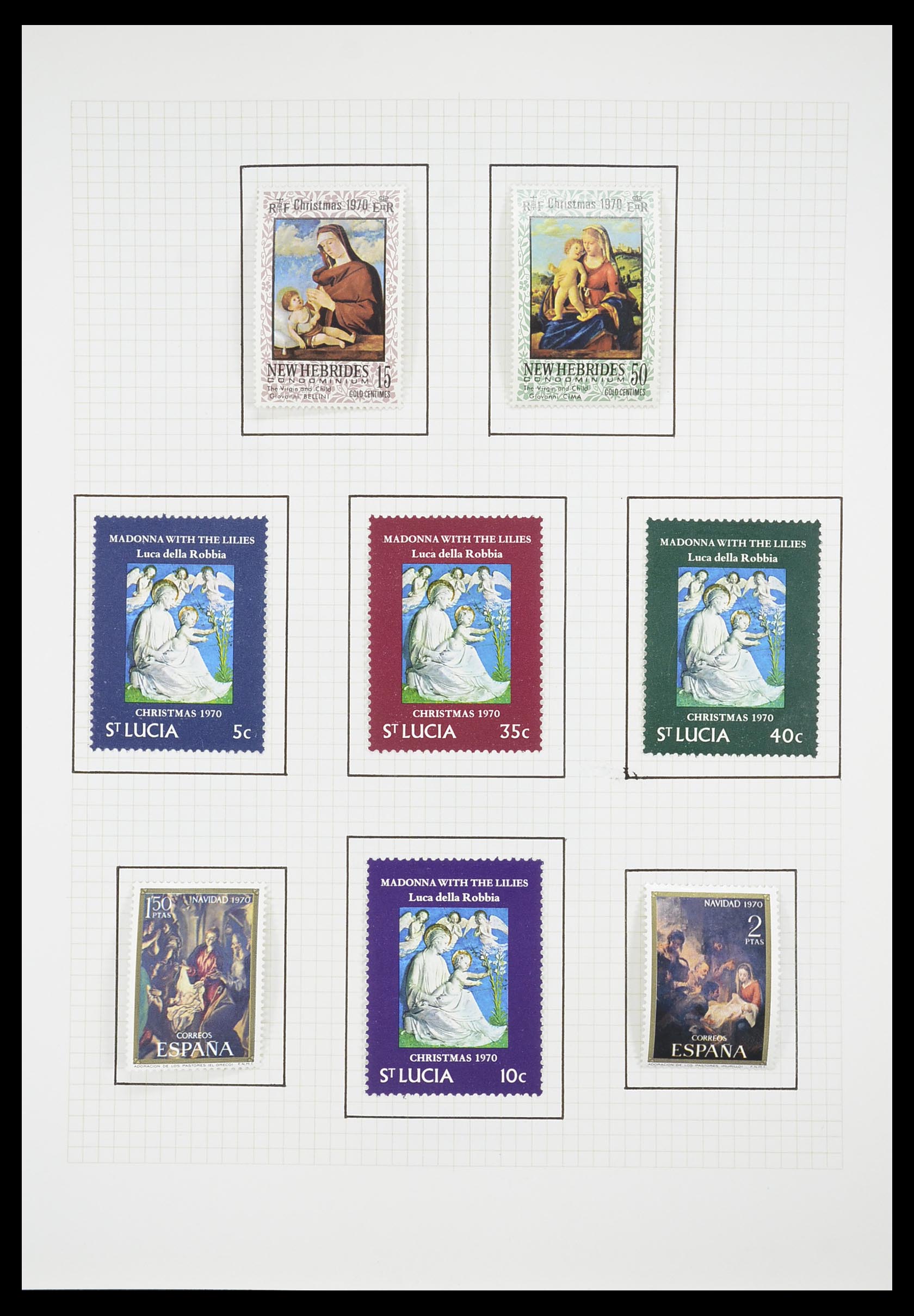 33657 1567 - Postzegelverzameling 33657 Motief Religie 1900-1990.