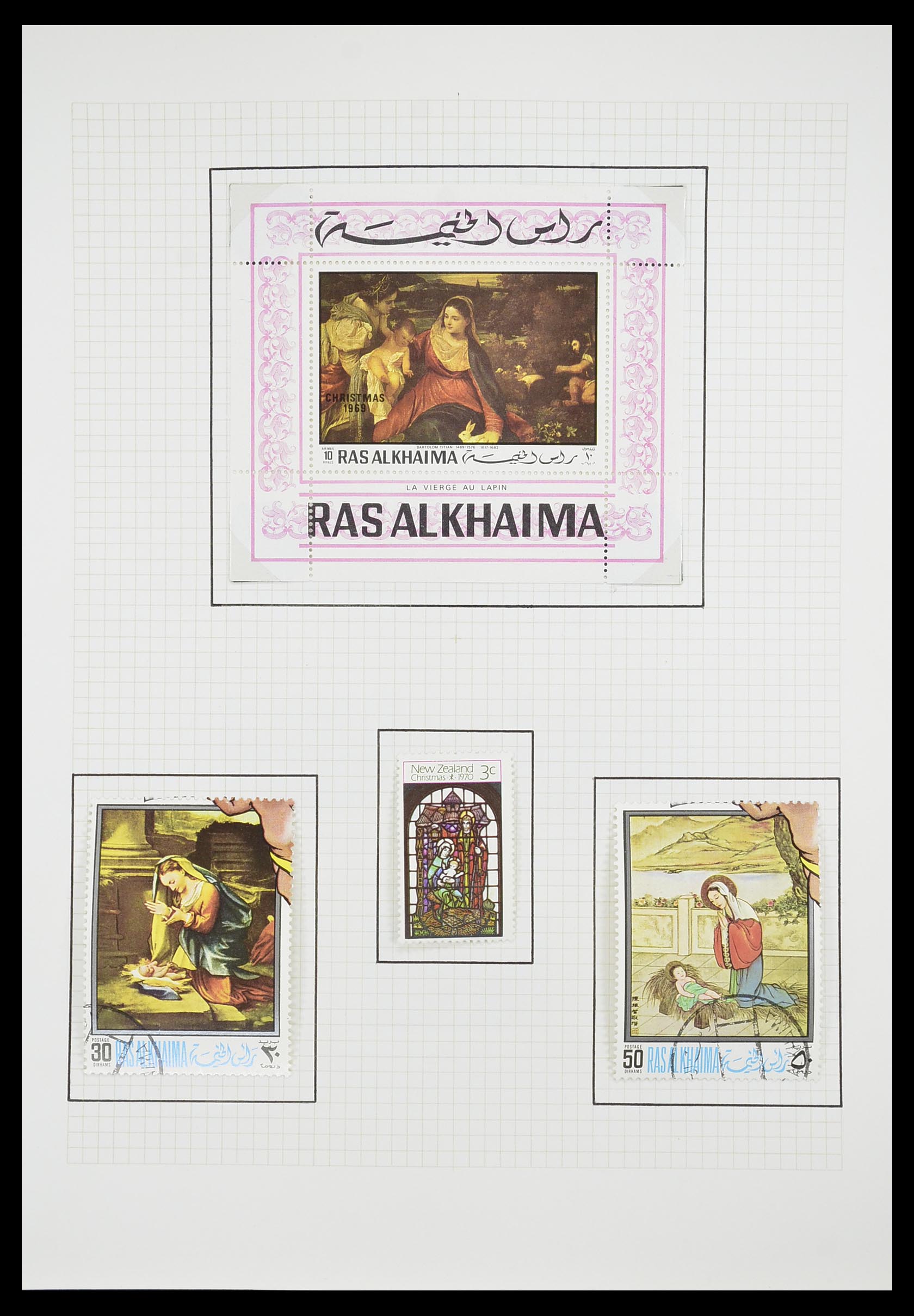 33657 1569 - Postzegelverzameling 33657 Motief Religie 1900-1990.