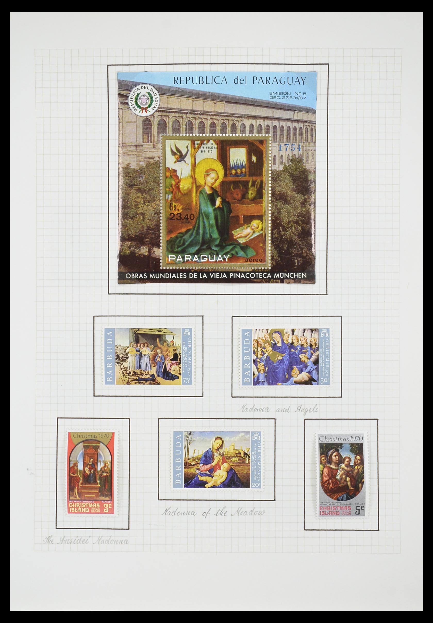 33657 1570 - Postzegelverzameling 33657 Motief Religie 1900-1990.