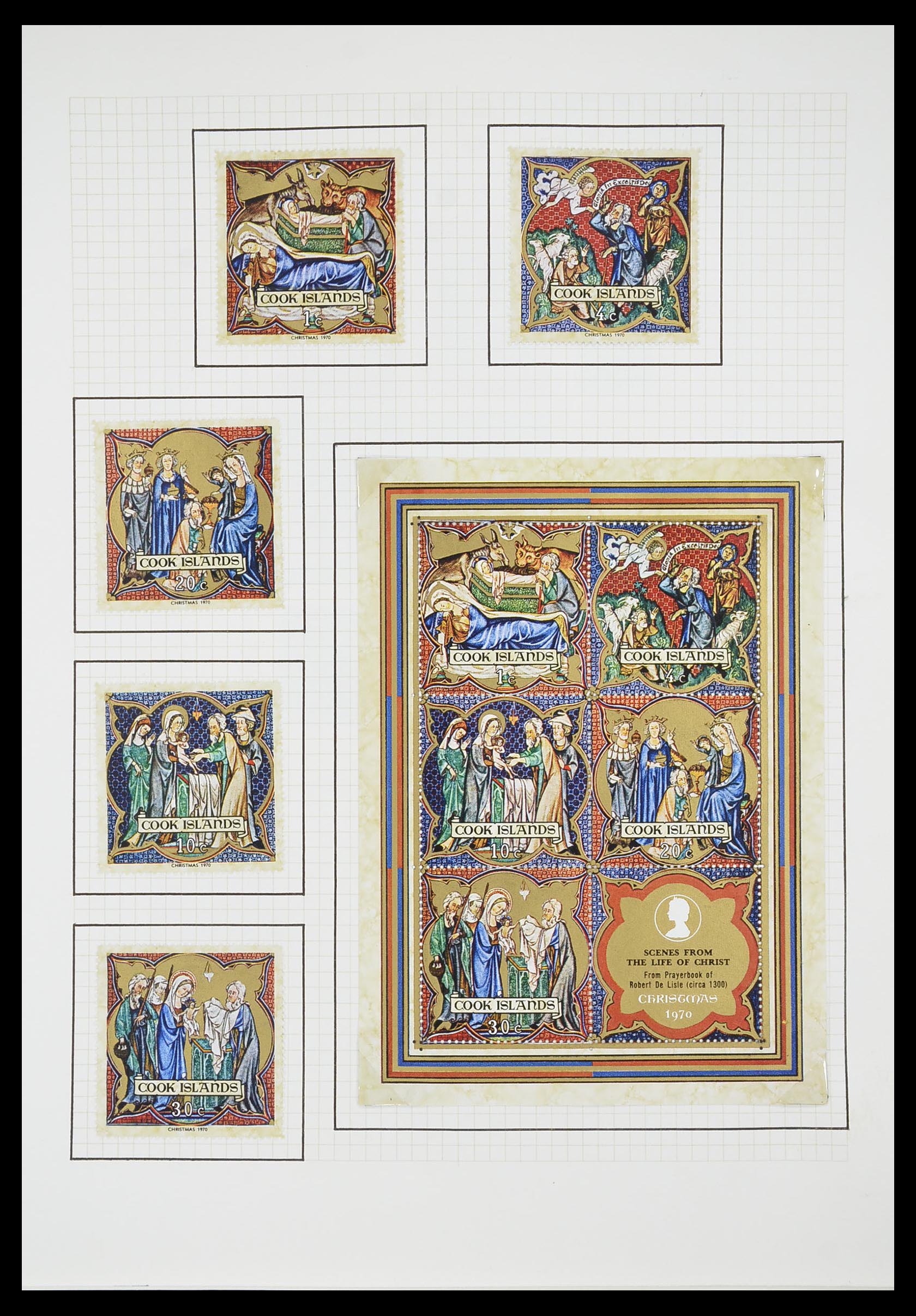 33657 1571 - Postzegelverzameling 33657 Motief Religie 1900-1990.