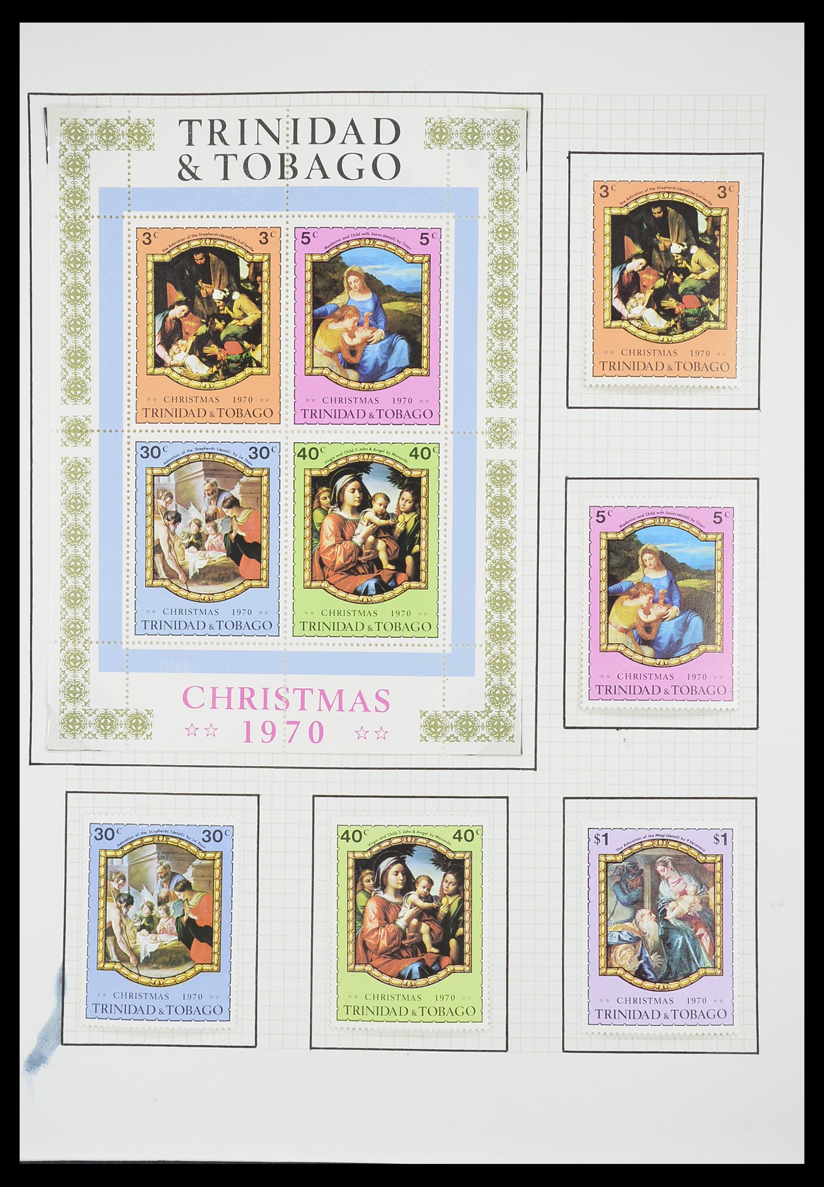 33657 1574 - Postzegelverzameling 33657 Motief Religie 1900-1990.