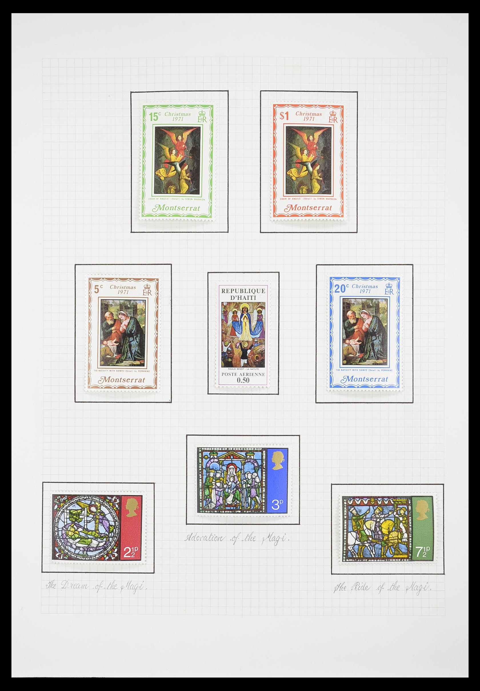 33657 1575 - Postzegelverzameling 33657 Motief Religie 1900-1990.