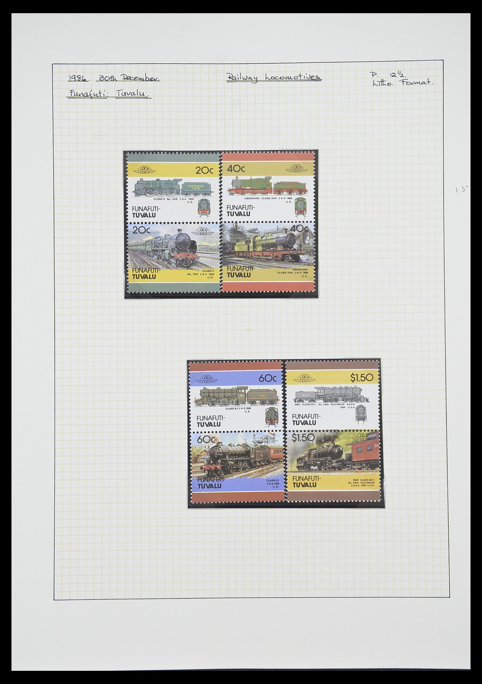 33755 0106 - Postzegelverzameling 33755 Motief treinen 1900-2010.