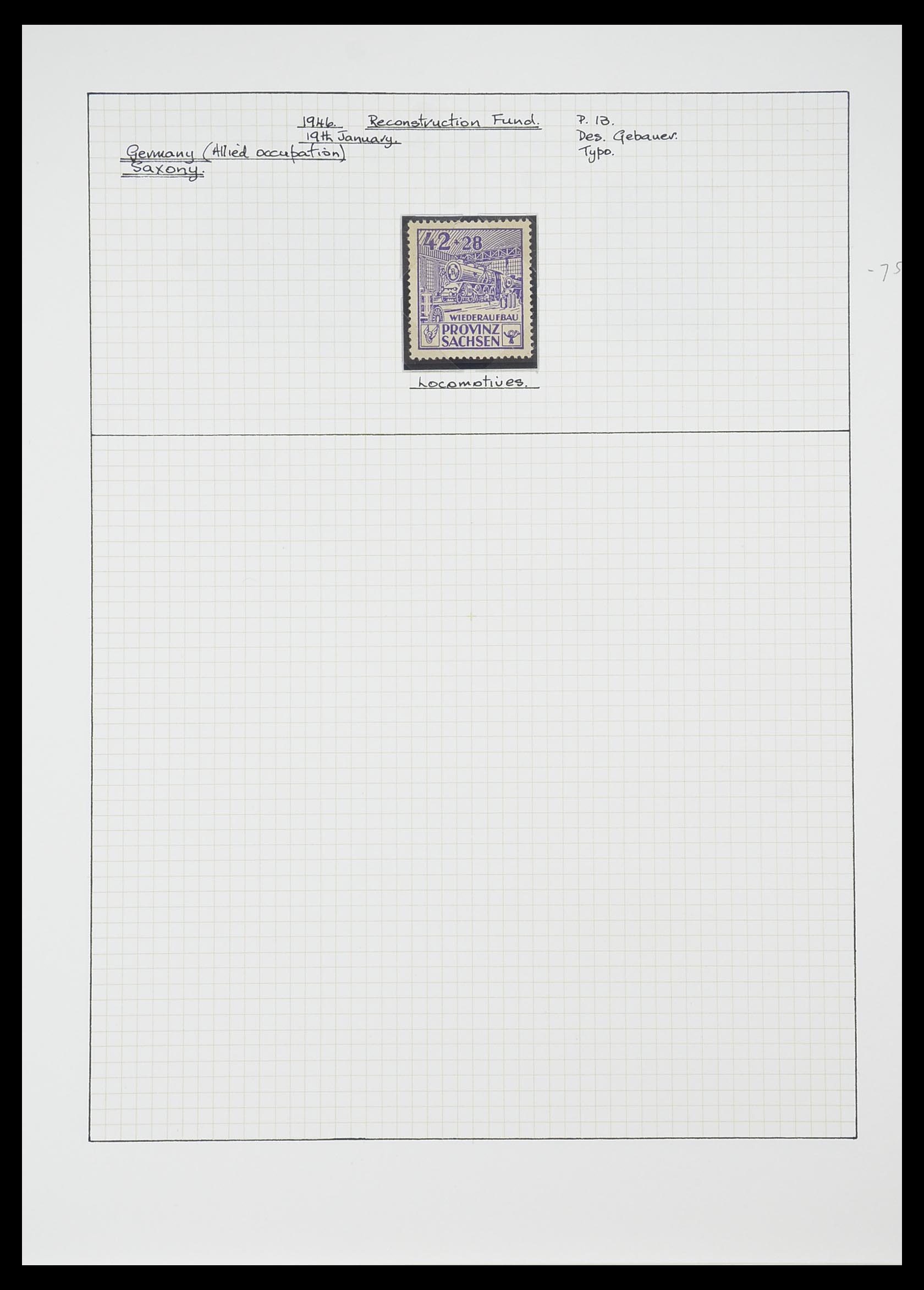 33755 0107 - Postzegelverzameling 33755 Motief treinen 1900-2010.