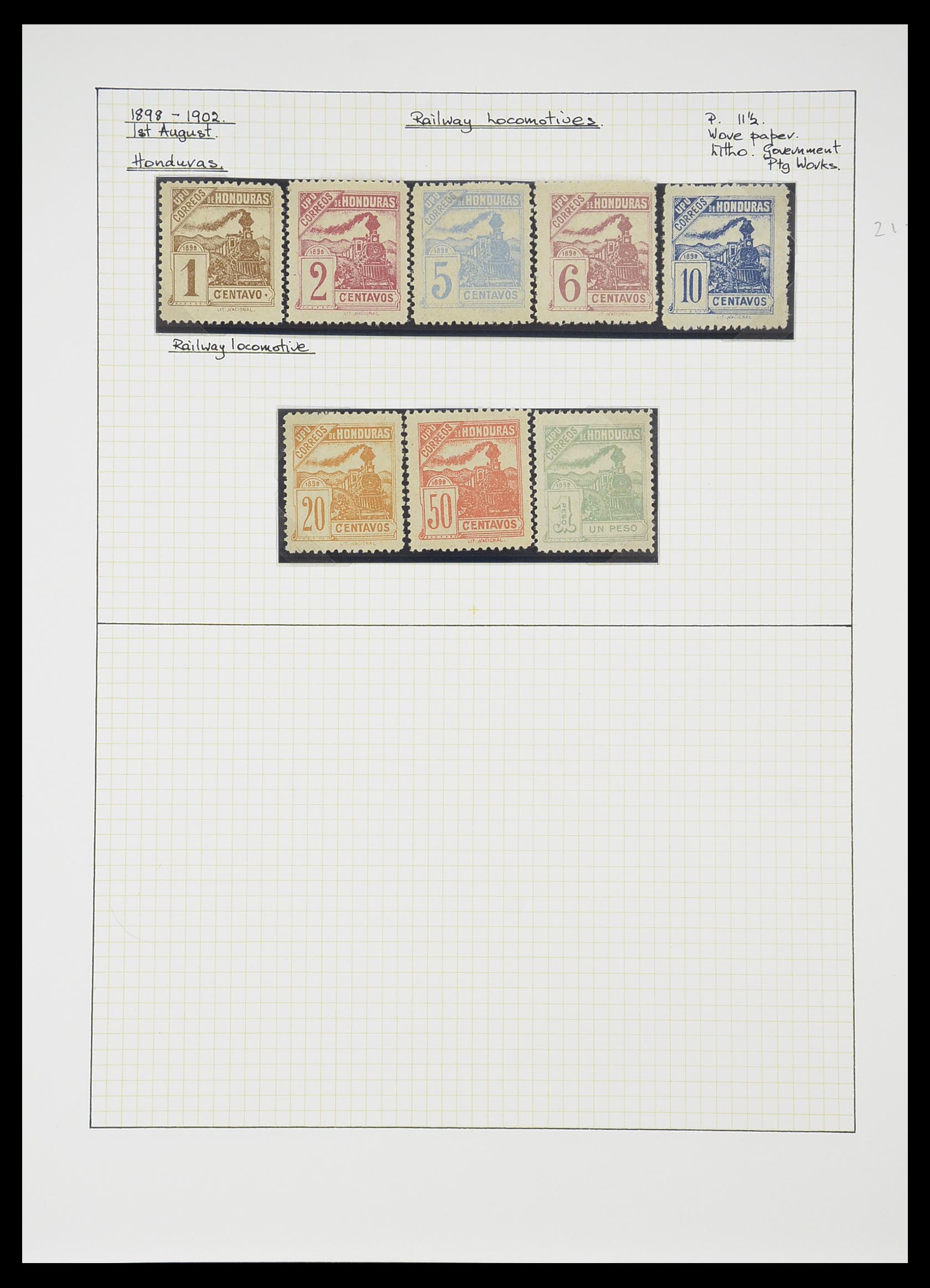 33755 0124 - Postzegelverzameling 33755 Motief treinen 1900-2010.