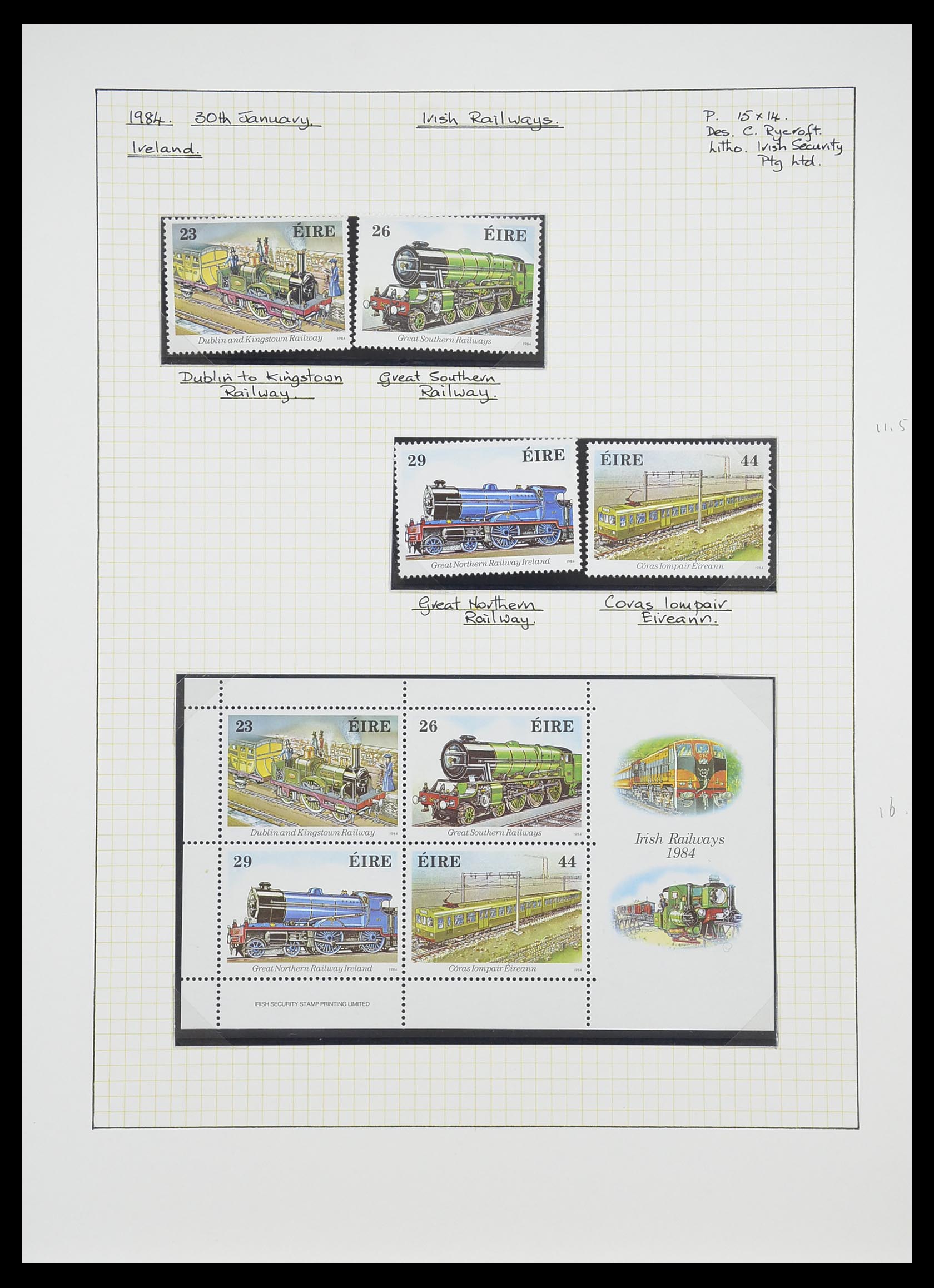 33755 0131 - Postzegelverzameling 33755 Motief treinen 1900-2010.