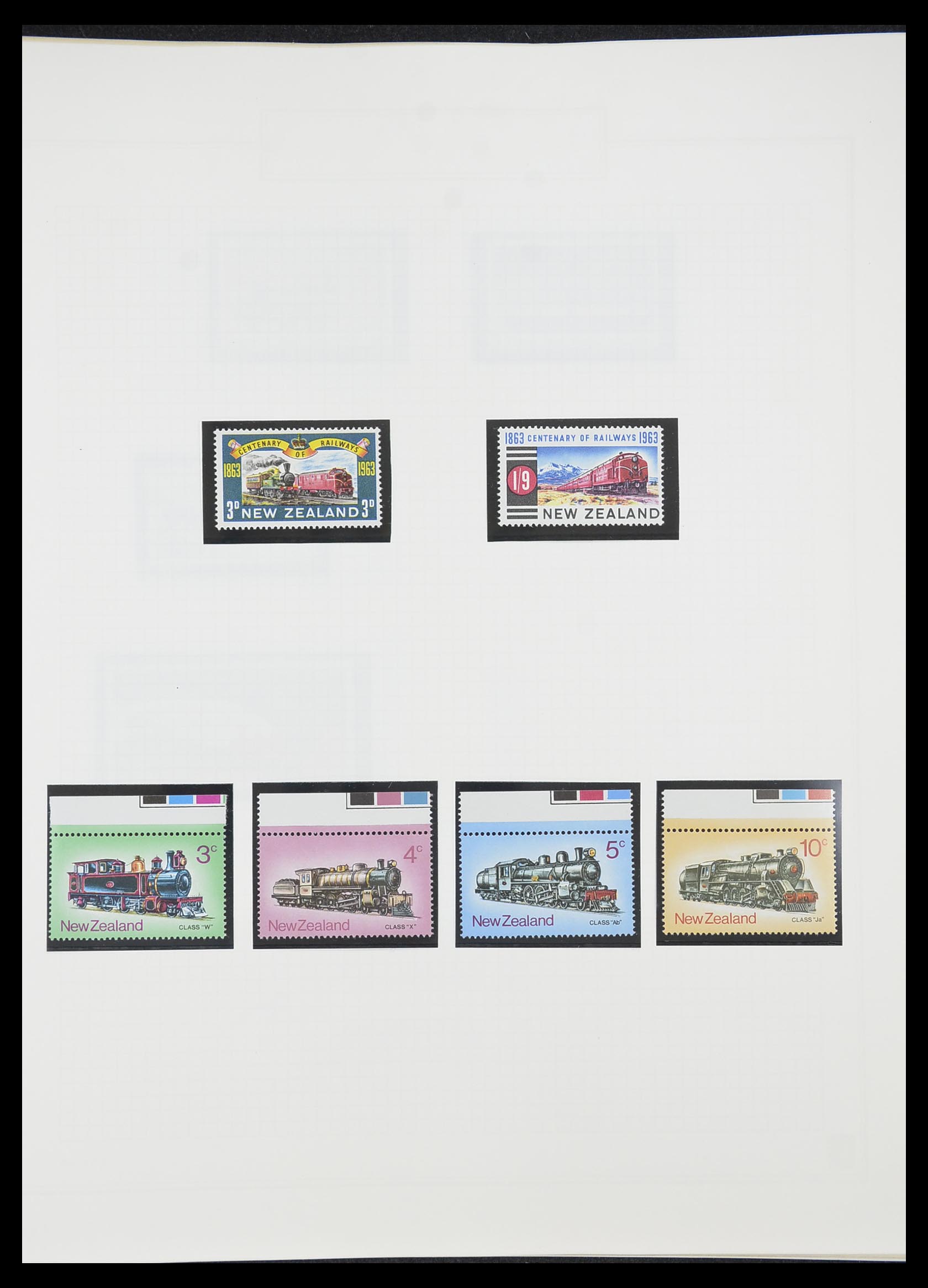 33755 0139 - Postzegelverzameling 33755 Motief treinen 1900-2010.