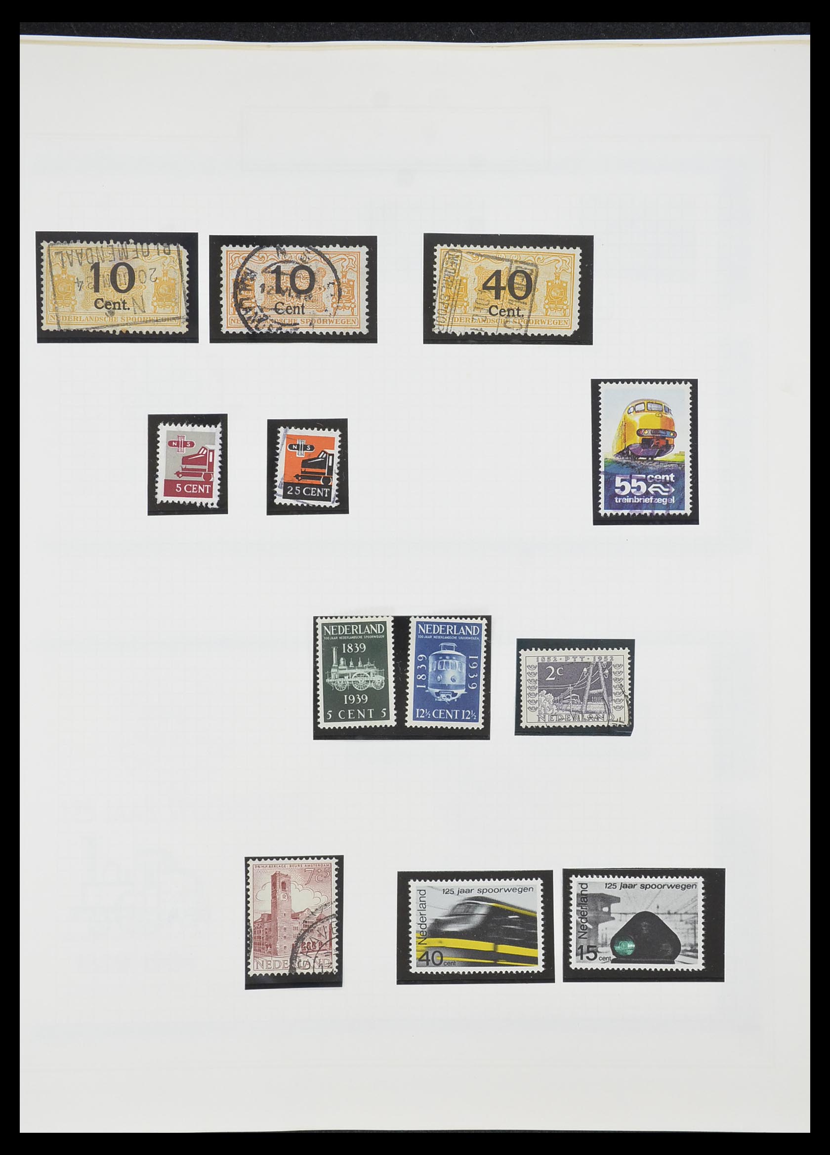 33755 0146 - Postzegelverzameling 33755 Motief treinen 1900-2010.