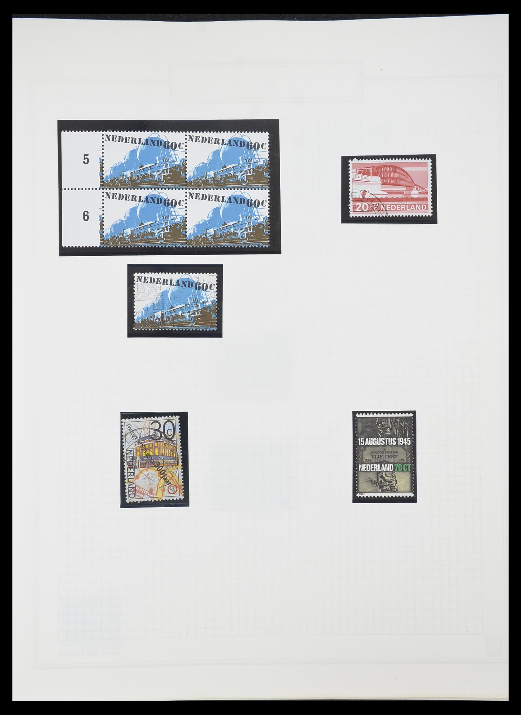 33755 0148 - Postzegelverzameling 33755 Motief treinen 1900-2010.
