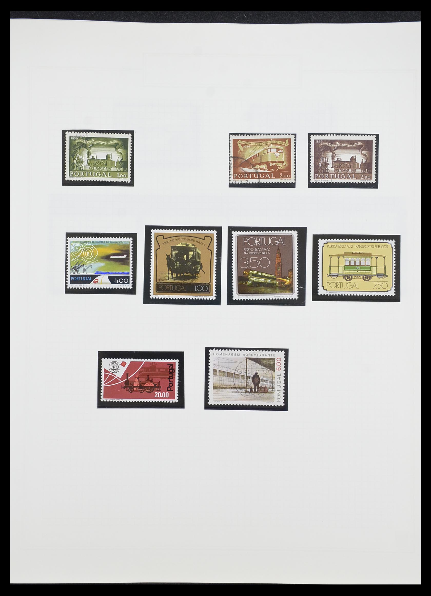 33755 0158 - Postzegelverzameling 33755 Motief treinen 1900-2010.