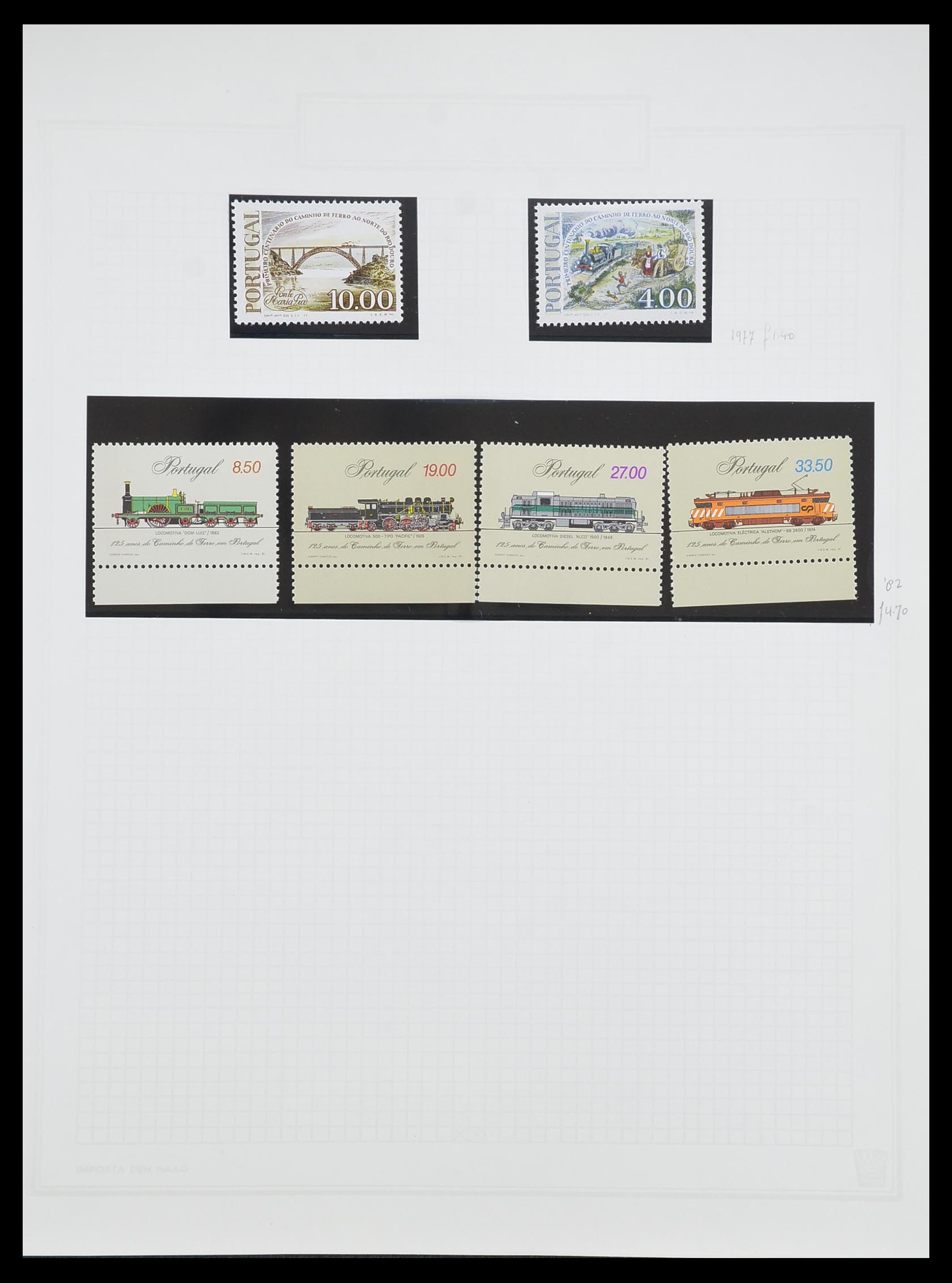 33755 0159 - Postzegelverzameling 33755 Motief treinen 1900-2010.