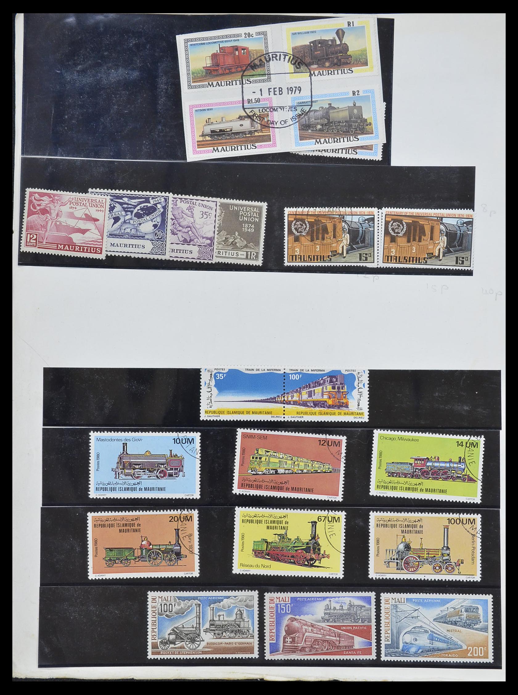 33755 2004 - Postzegelverzameling 33755 Motief treinen 1900-2010.