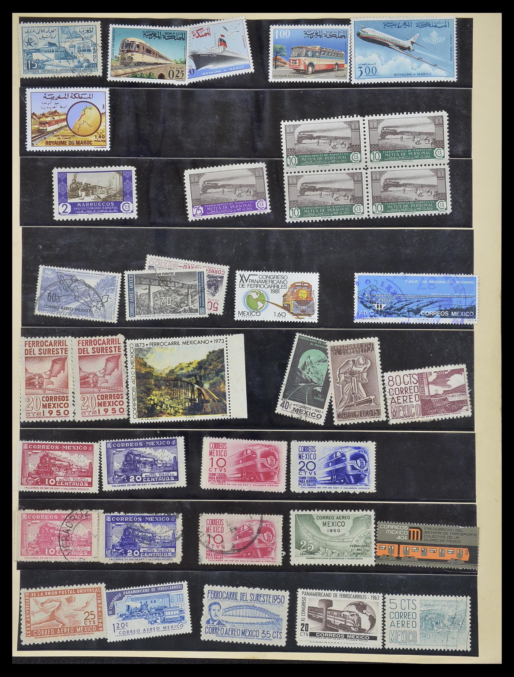 33755 2007 - Postzegelverzameling 33755 Motief treinen 1900-2010.