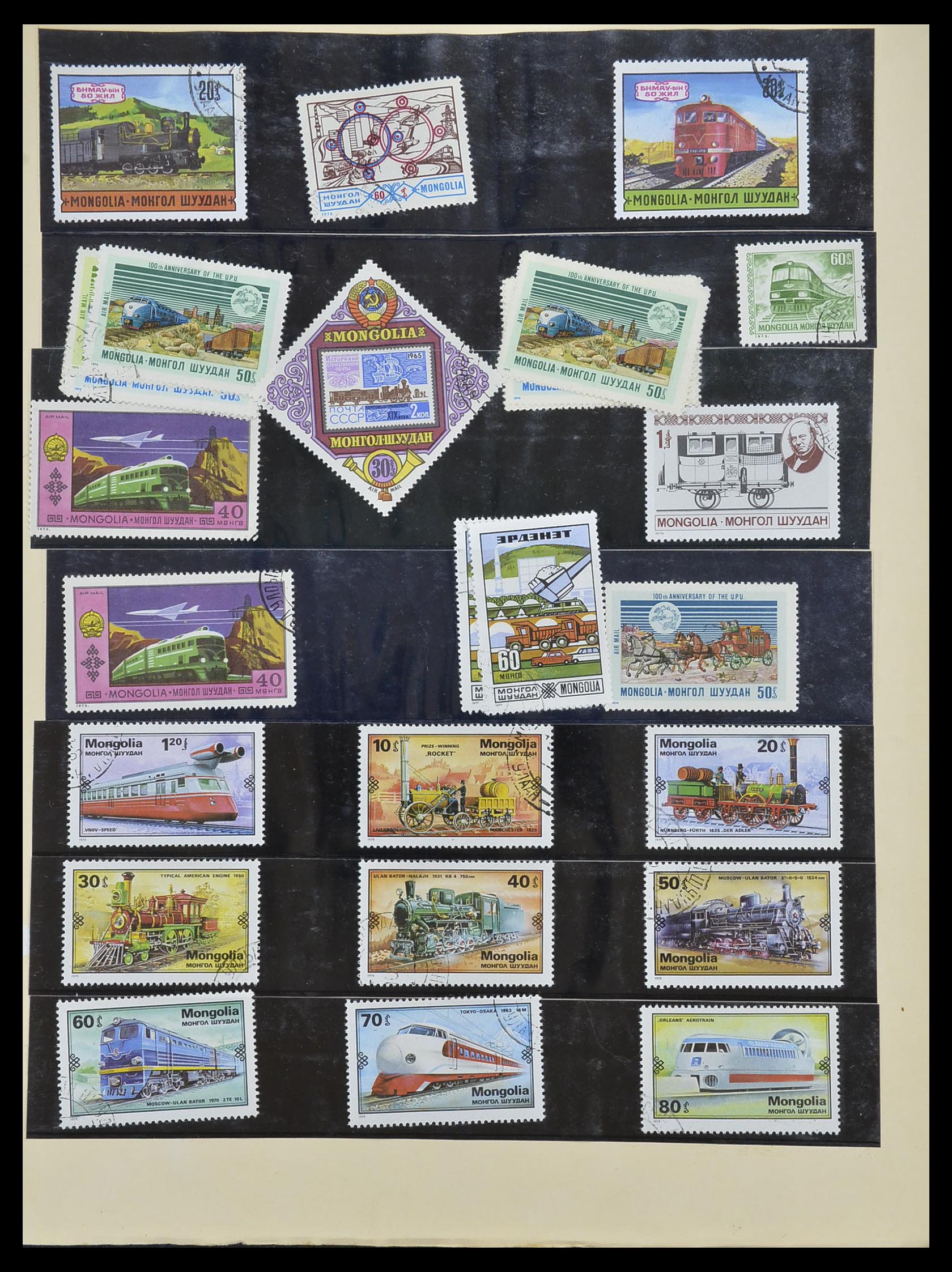 33755 2011 - Postzegelverzameling 33755 Motief treinen 1900-2010.